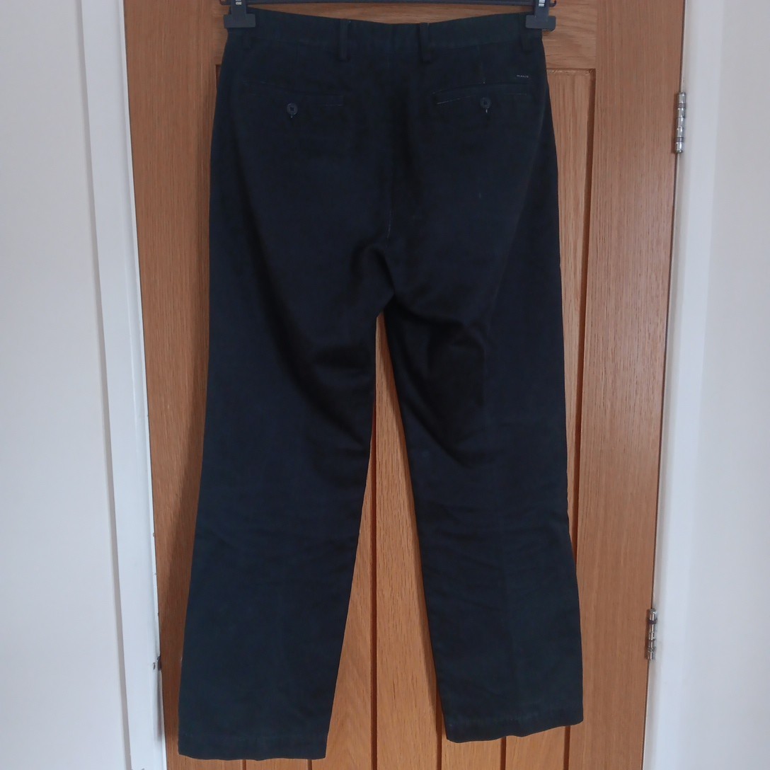 Gant Chino Trousers Mens Size 32W 32L Black Used Reguar Straight