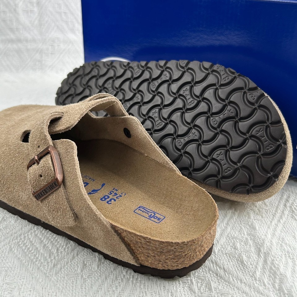 Birkenstock Boston Soft Footbed Suede Leather Clogs Comfort Shoes 35-46
