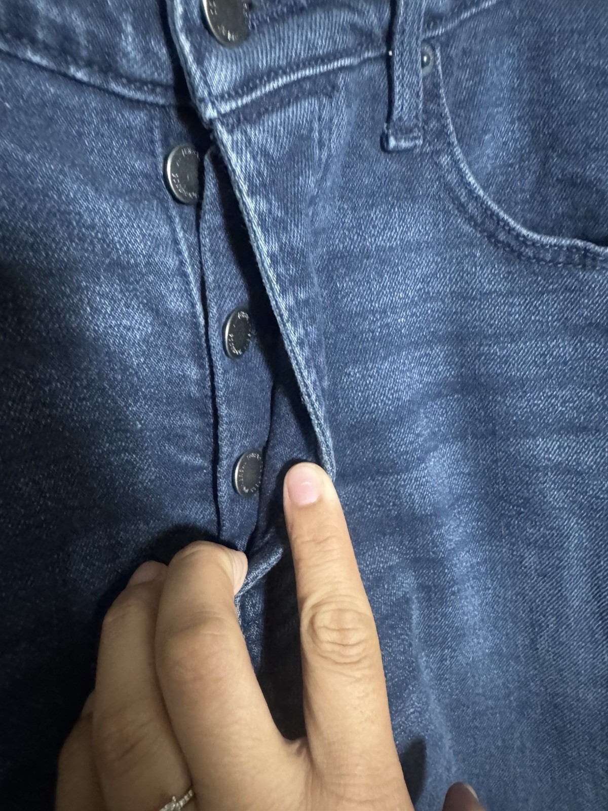 Universal Thread mid Rise Slim Jeans Blue Dark Wash Stretch 5Pocket Button 10