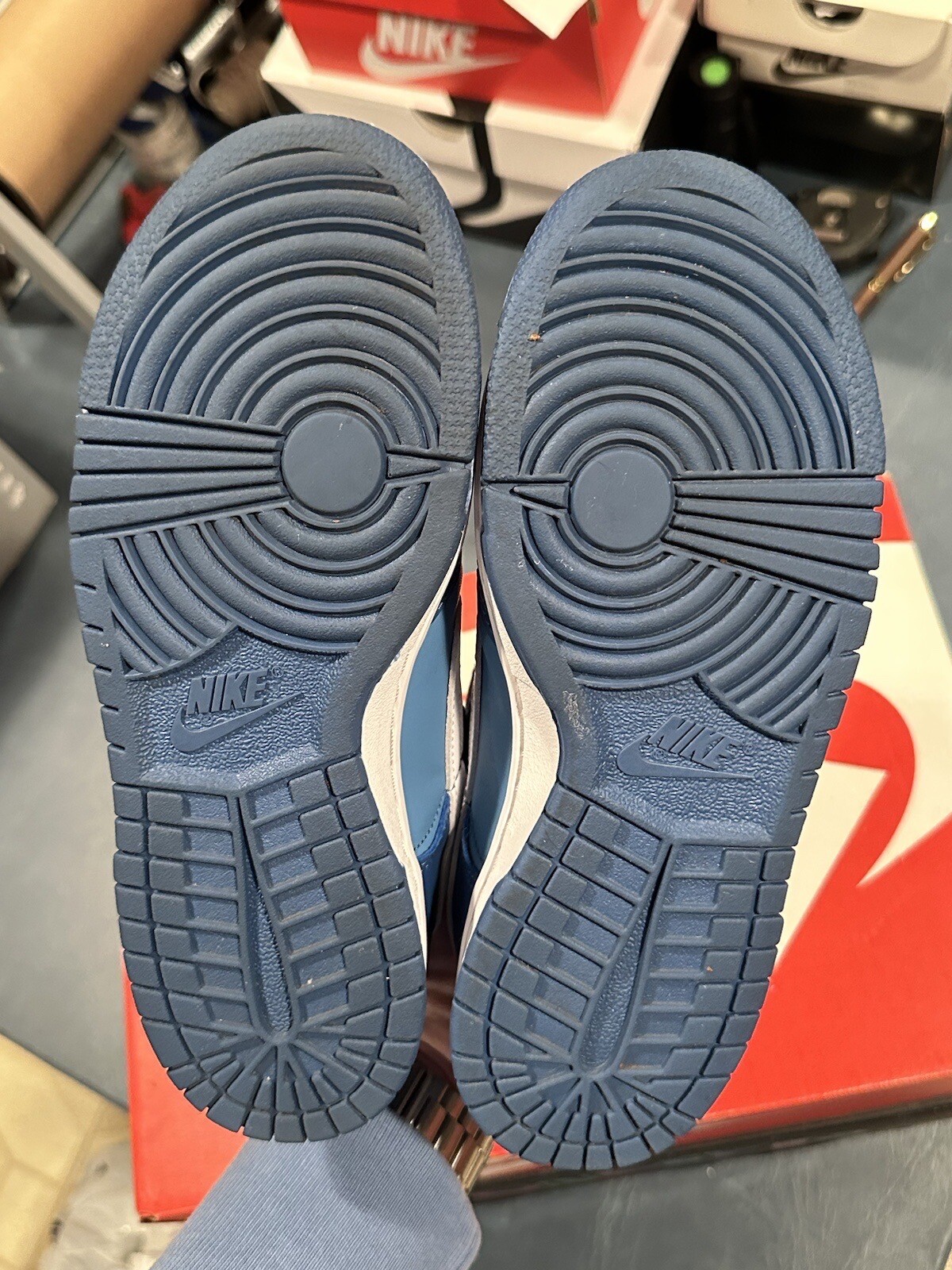 Size 4Y – Nike Dunk Low GS Dark Marine Blue White DH9765-400