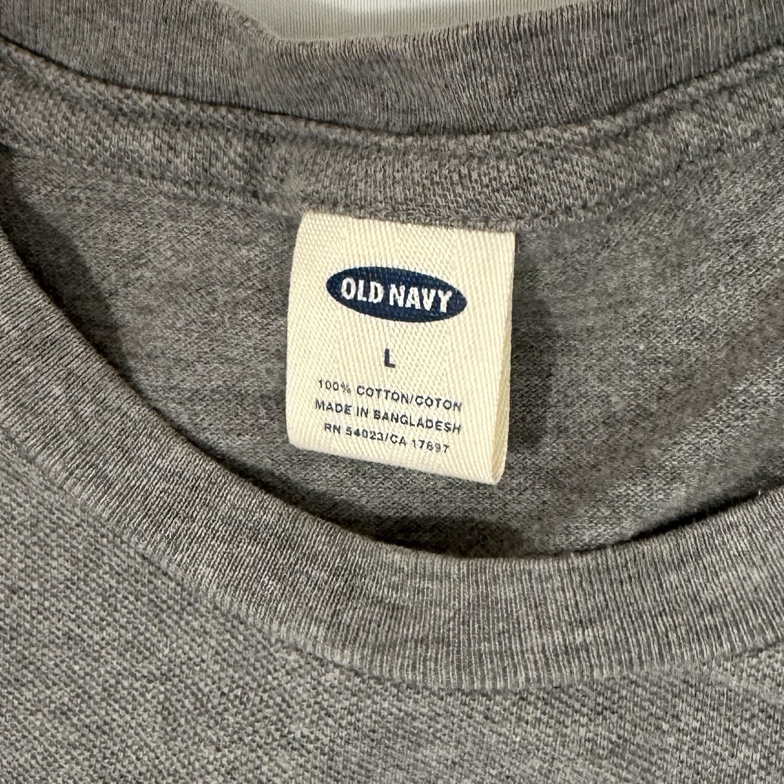 VTG 2003 Y2K Old Navy Horizontal Stripe T-Shirt Men’s L Normcore Gray Pullover