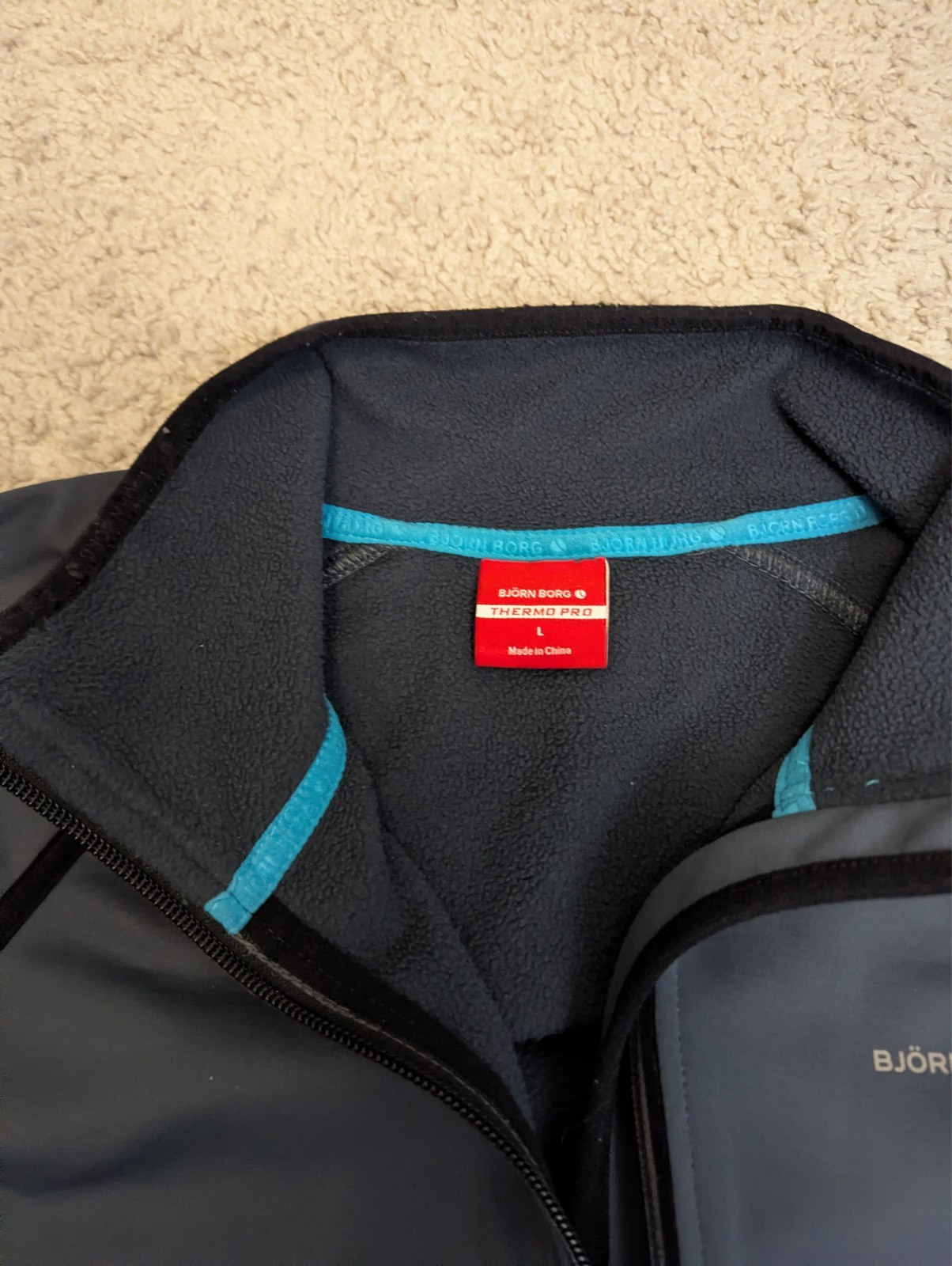 Björn Borg Men’s Full Zip Athletic Jacket Blue US Large YKK Zipper