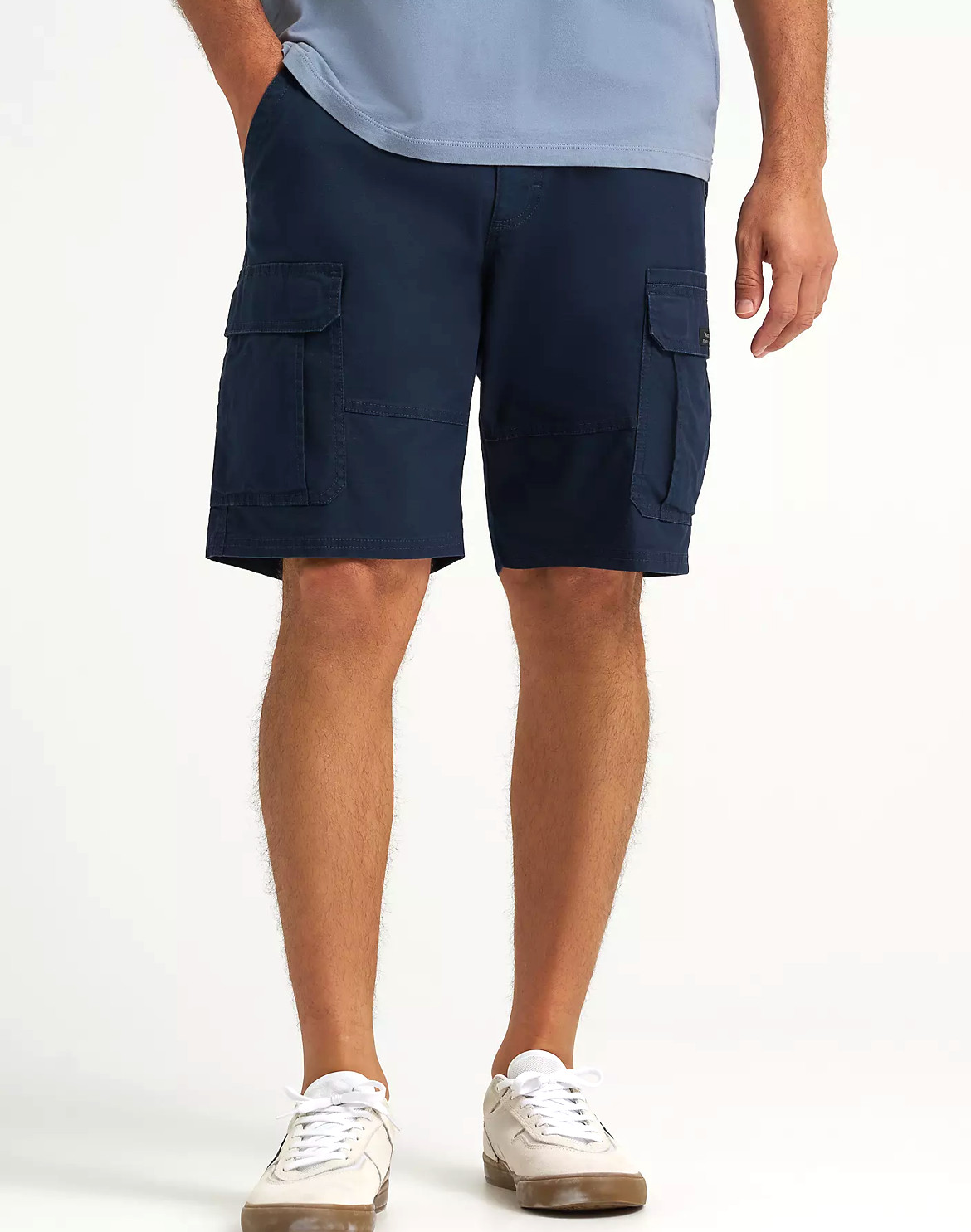 Men’s Wrangler Relaxed Fit Cargo Shorts w/ Stretch Blue 32 33 34 36 38 40 42 44