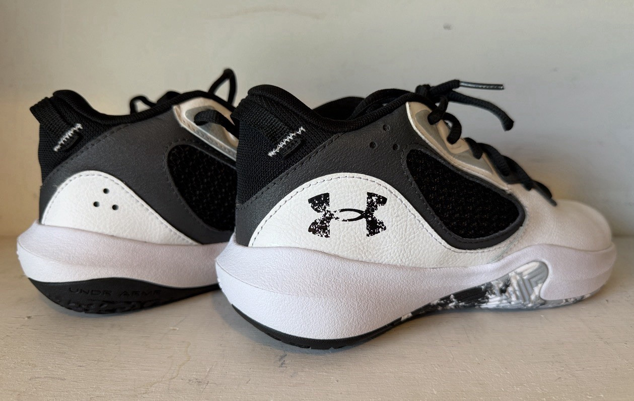 Under Armour Lockdown 7 GS Youth 5Y White Black Basketball Shoes 3025617-101
