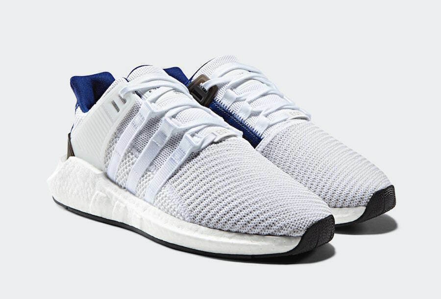 Adidas EQT Support 93/17 White Blue Black Boost Gym Shoes NMD BZ0592 Size 5