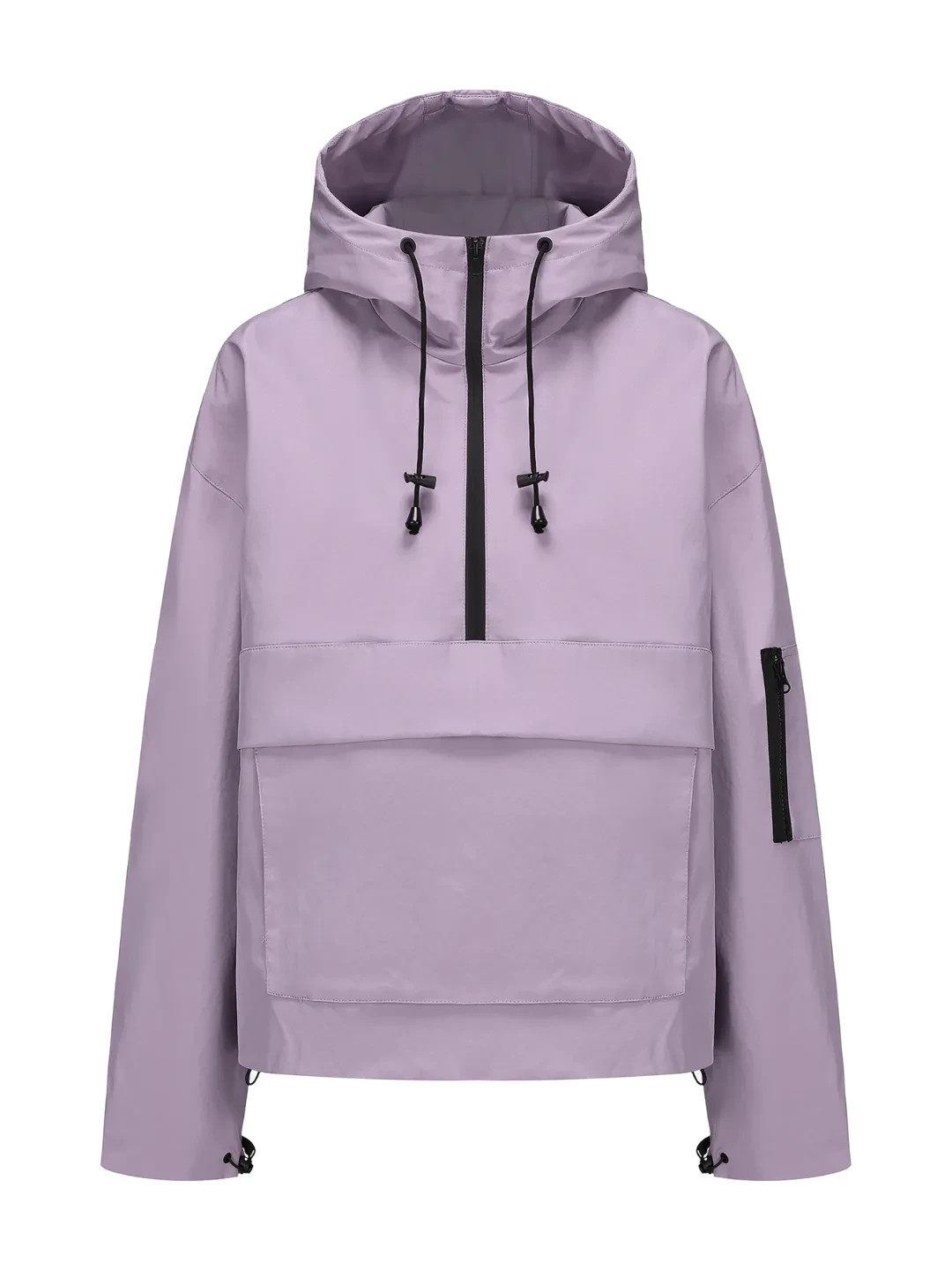 Puffit STM-TEX Waterproof Oversized Fall, Half Zip Rain Jacket – Fleece Lined