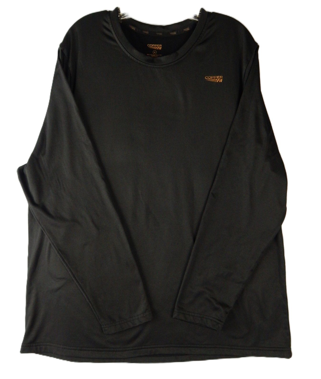 COPPER FIT Pull Over Shirt Men XL BLACK Performance Base Layer Moisture Wick