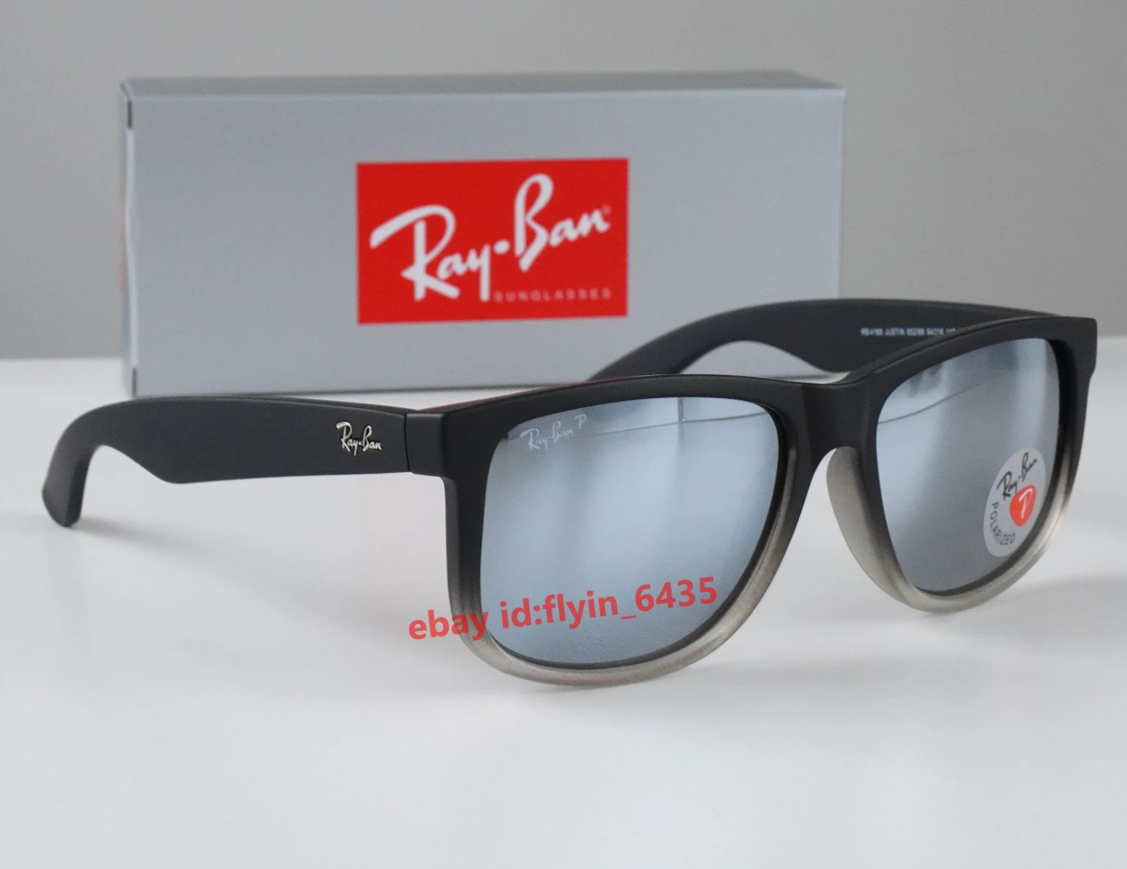 Ray-Ban RB4165 Justin Polarized Sunglasses Mirror Gradient Lens 54mm