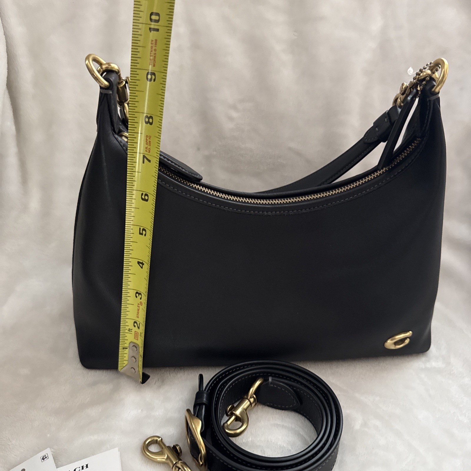 Coach Juliet Shoulder Bag Leather 2Way Crossbody Handbag Black # CR981 NWT