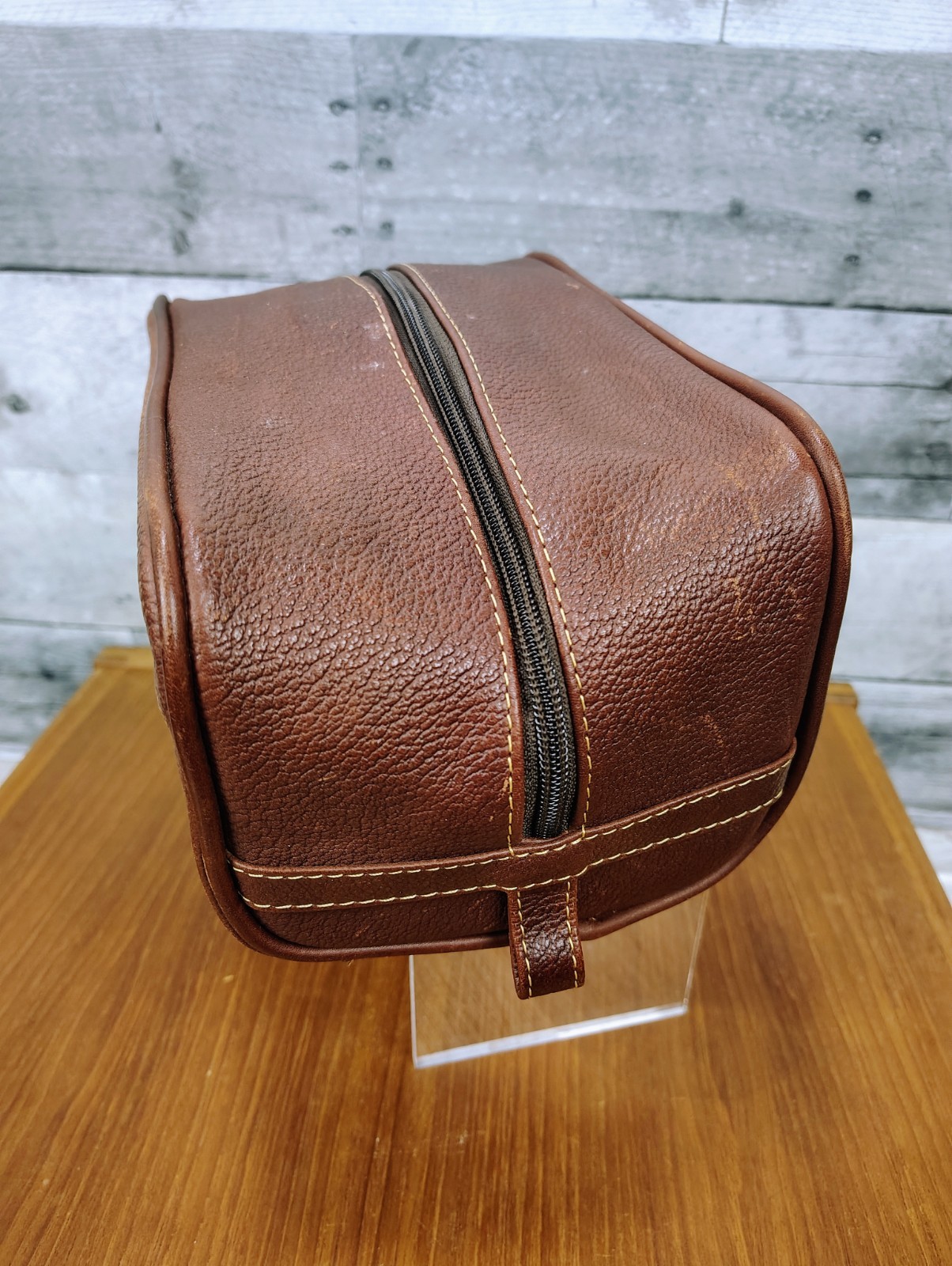 Orvis Bullhide Leather Dopp Kit Travel Toiletry Case