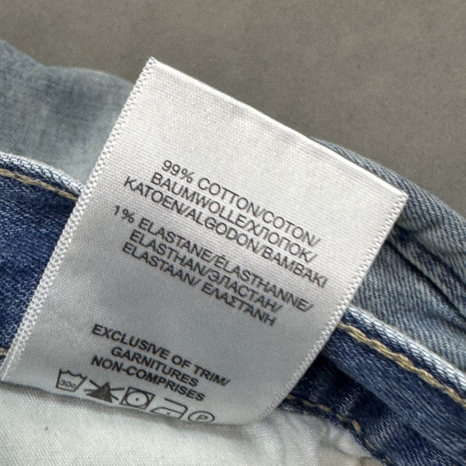 Silver Jeans Mens 34×34 Blue Craig Washed Out Faded Denim Pants Stretch Stone