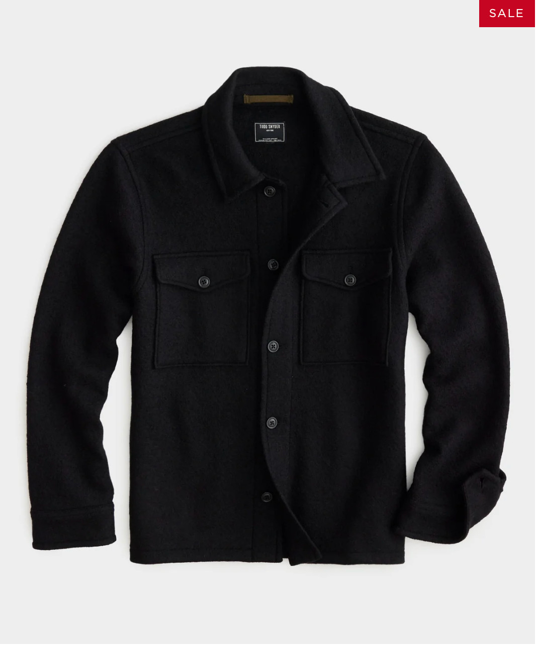 Todd Snyder Italian CPO Shirt Jacket in Black – XS,NWT, Made in Italy, 100% Wool