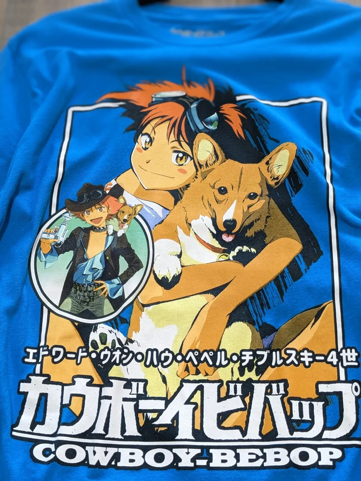Cowboy Bebop T Shirt Men’s Small Blue Short Sleeve Graphic Anime Japanese NWT