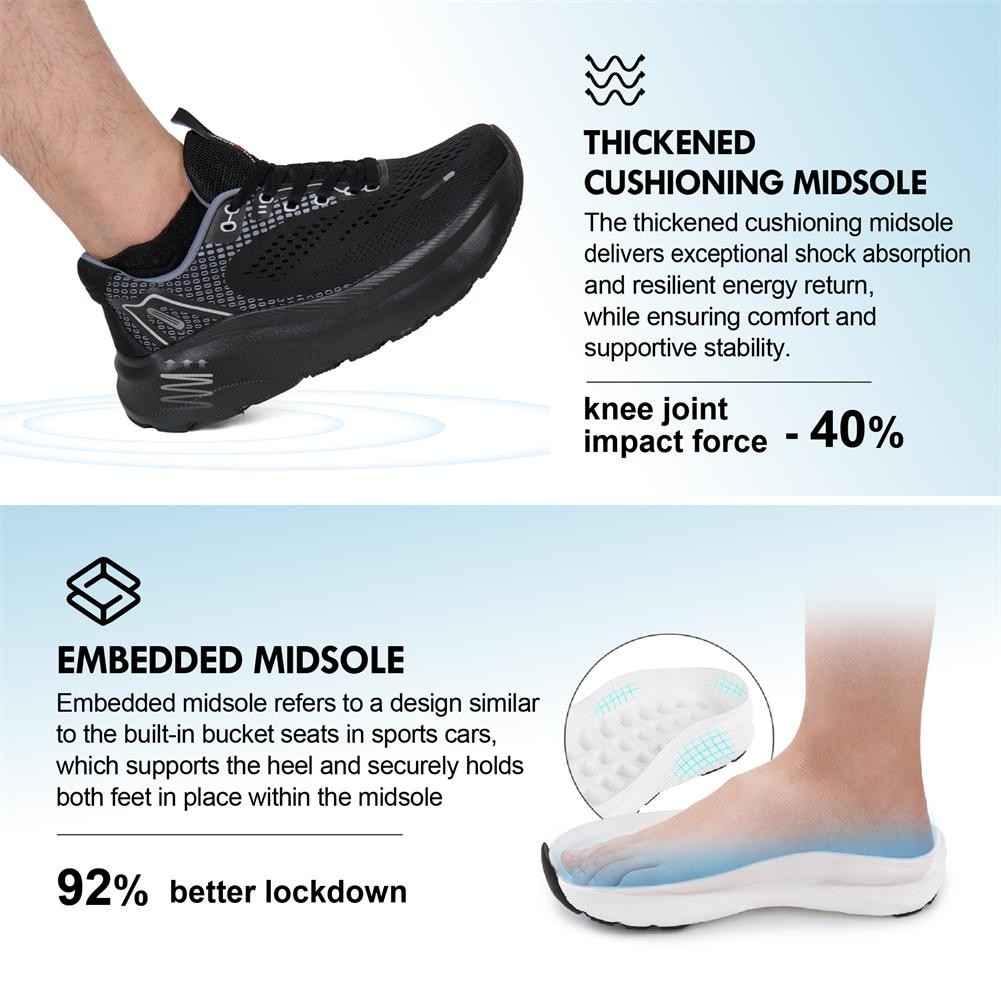 Athletic Wide-Toe Box Shoes Arch Support Mens Wide Width Sneakers for Running