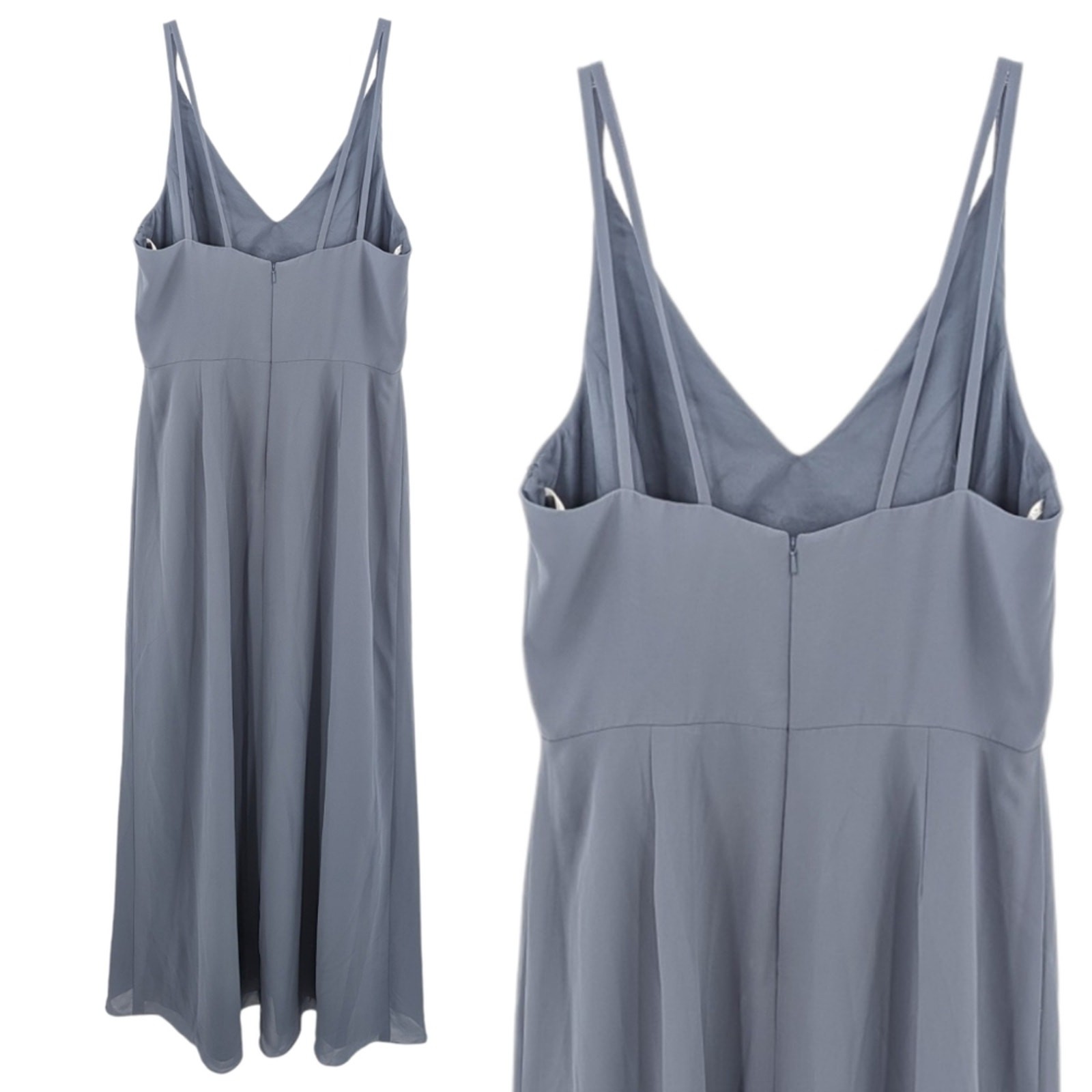 Social Bridesmaids Silverstone Dual Spaghetti Strap Crepe Dress 14 Style 8187
