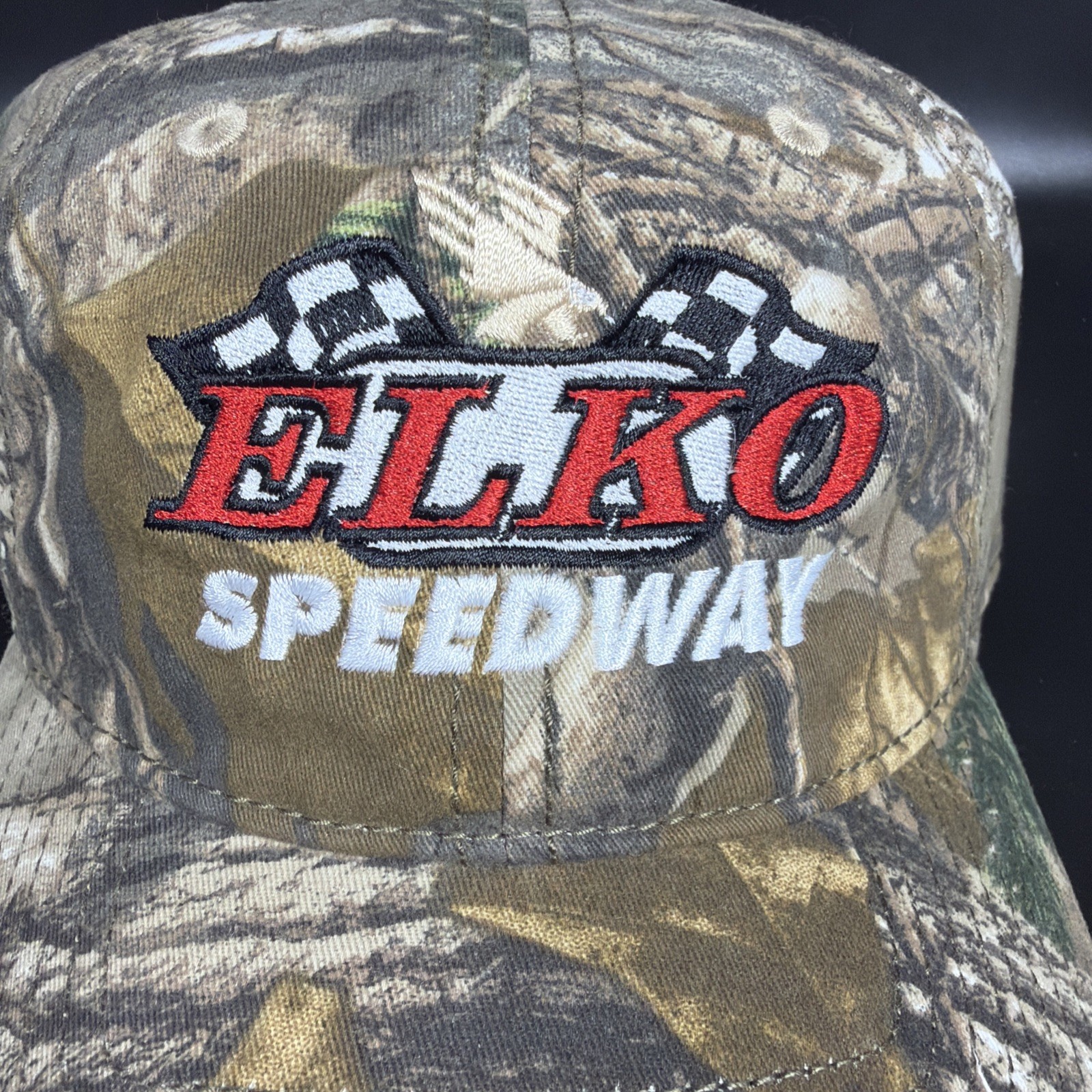 NEW Elko Speedway Racing Hat Real Tree Camo One Size Adjustable Hunting Brown