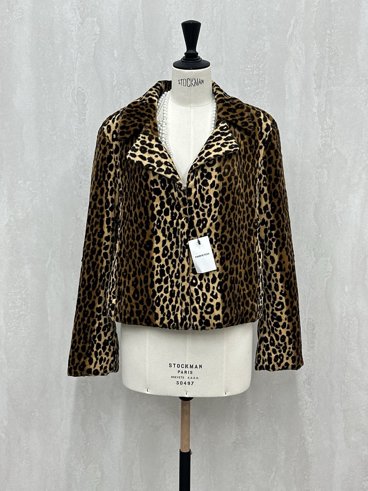Philosophy di Lorenzo Serafini Leopard Faux Fur Jacket IT44 L NWT Designer