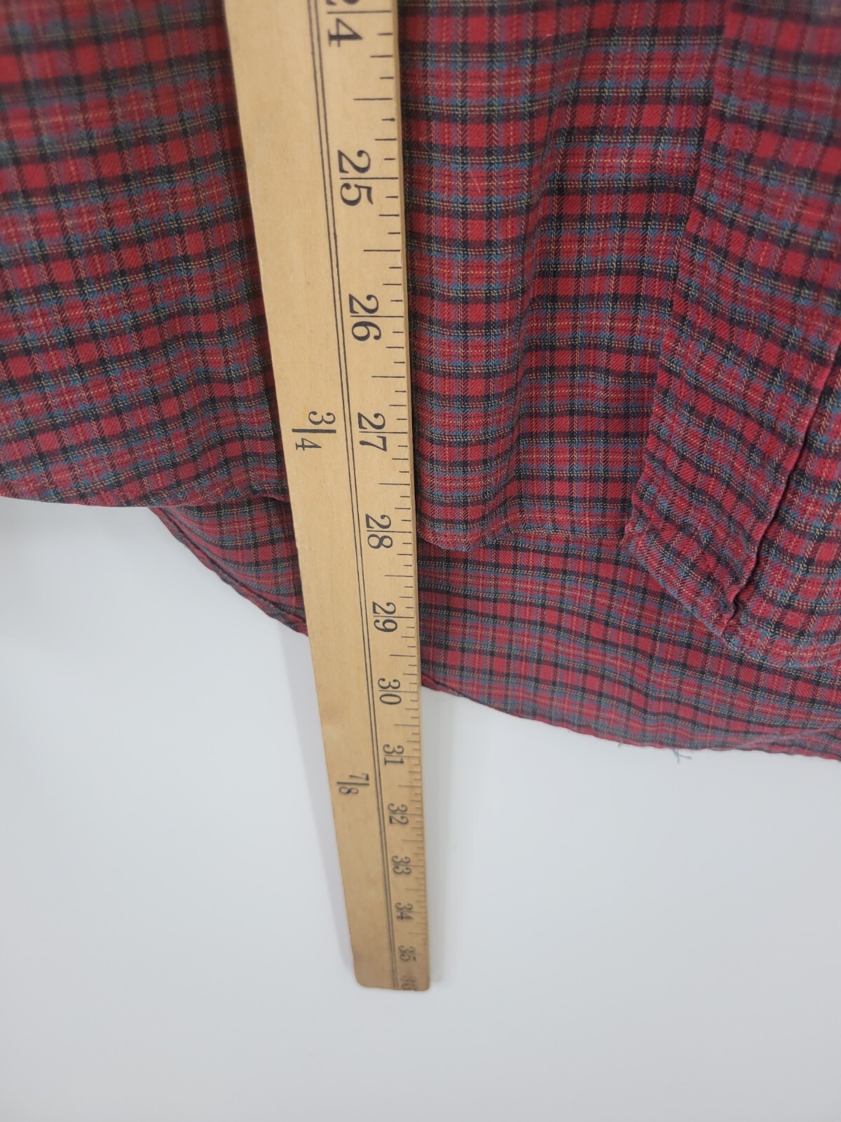 Ralph Lauren Shirt Mens XL Red Plaid Custom Fit Button Down Pony Long Sleeve