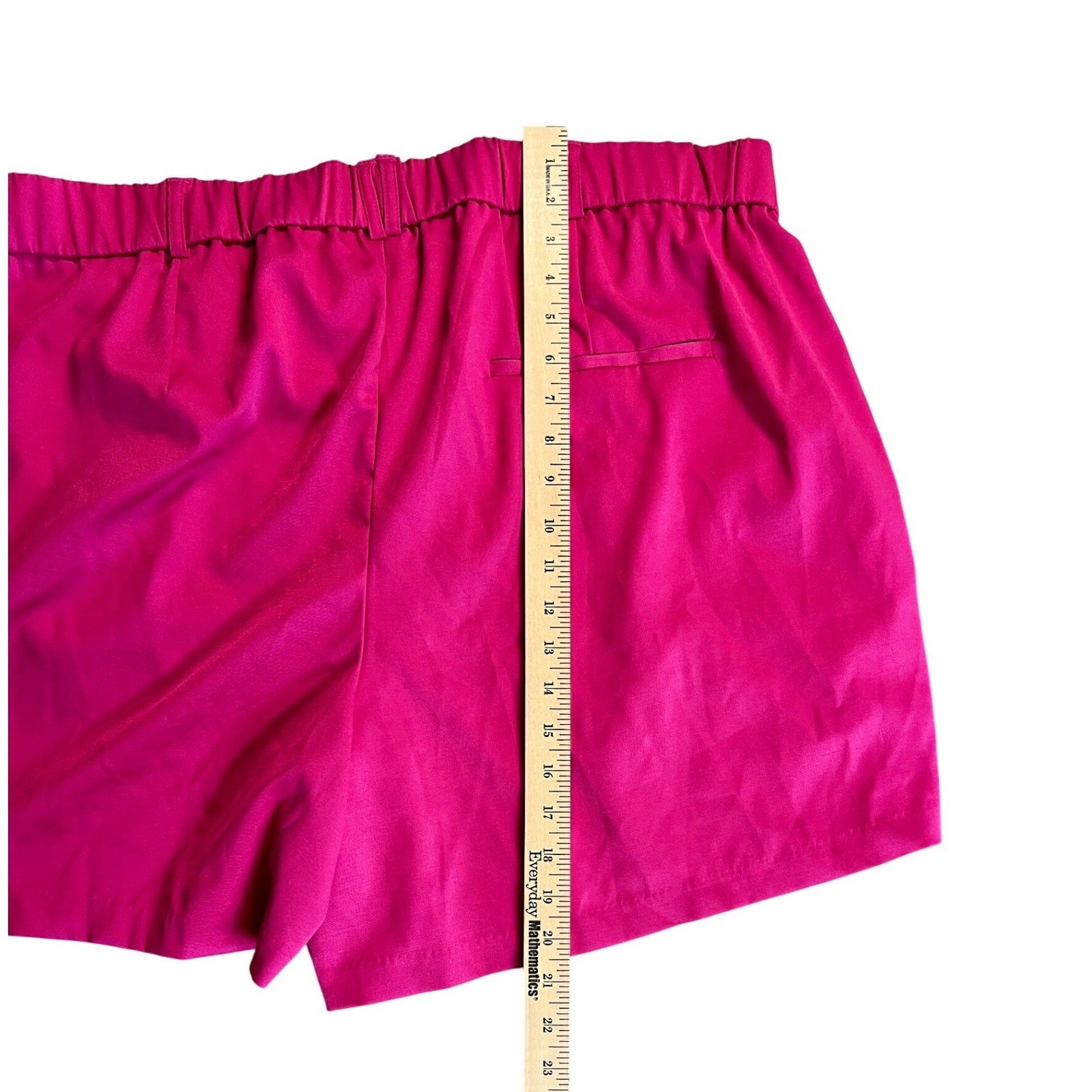 Like an Angel Shorts Women 2X Barbie Pink TRS-7160X Elastic Back Button Front