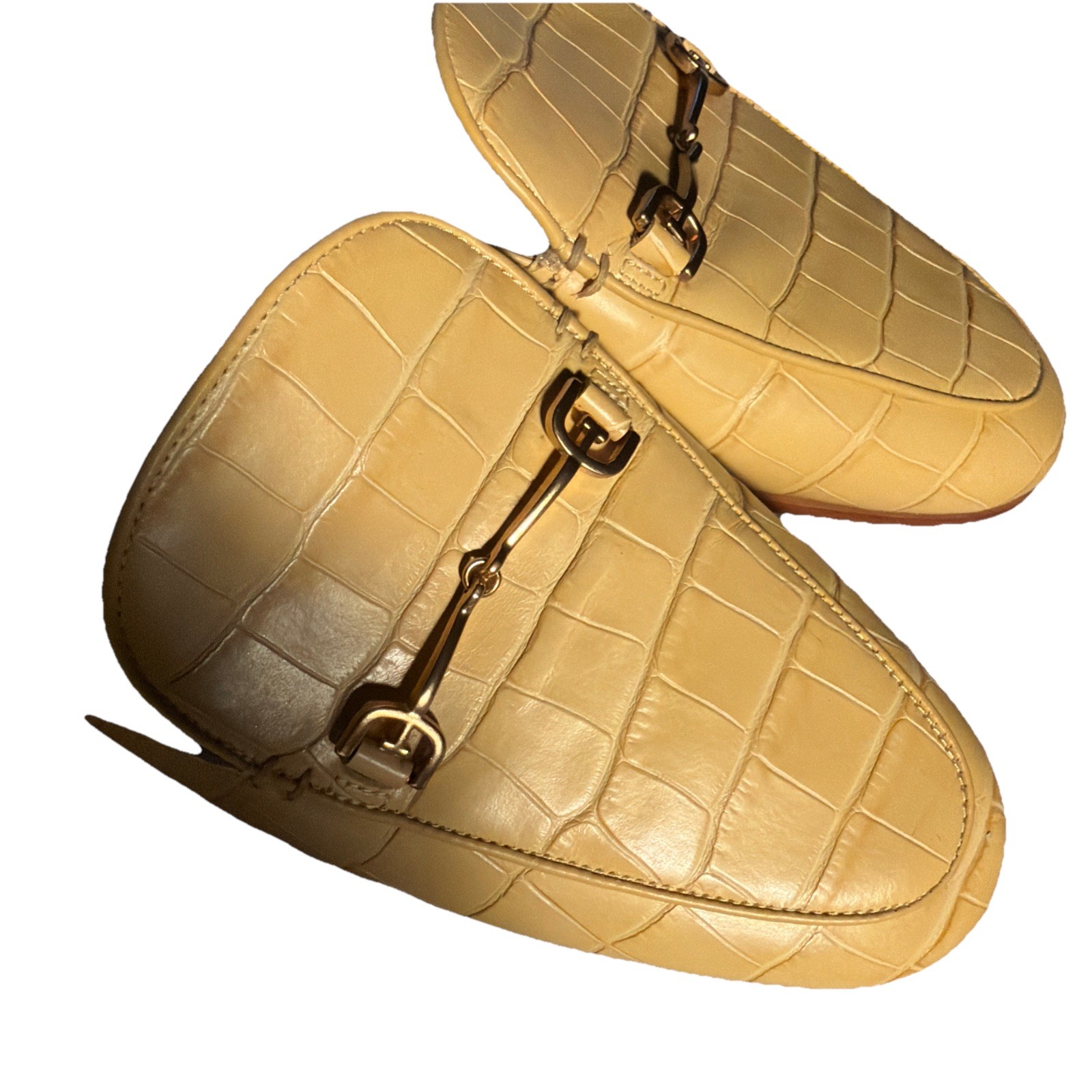 Sam Edelman Womens Laurna Sun Croc Leather Slip On Flats Sz 9M