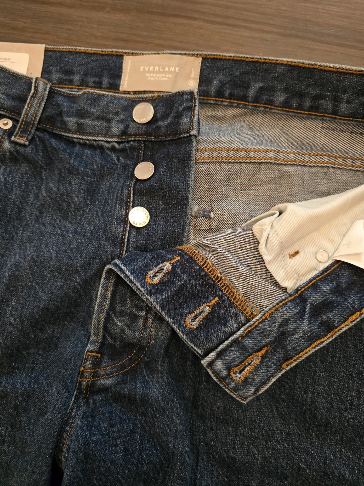 NWT Everlane The Everybody Jean Sz E9x30 Organic Cotton Short Blue Denim Unisex