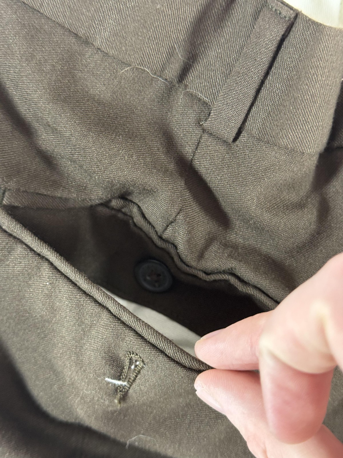 vtg Nautica 32×32 Brown Dress Suit Pants Pleated Cuffed 100% Wool Trouser
