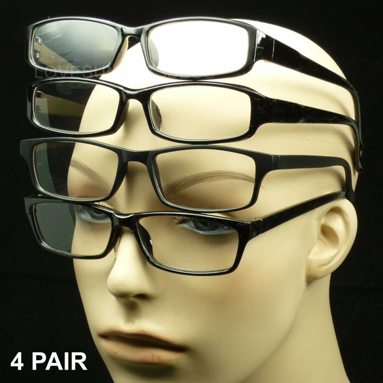 READING GLASSES 4 PACK LOT CLASSIC READER UNISEX MEN WOMEN STYLE BULK LOT