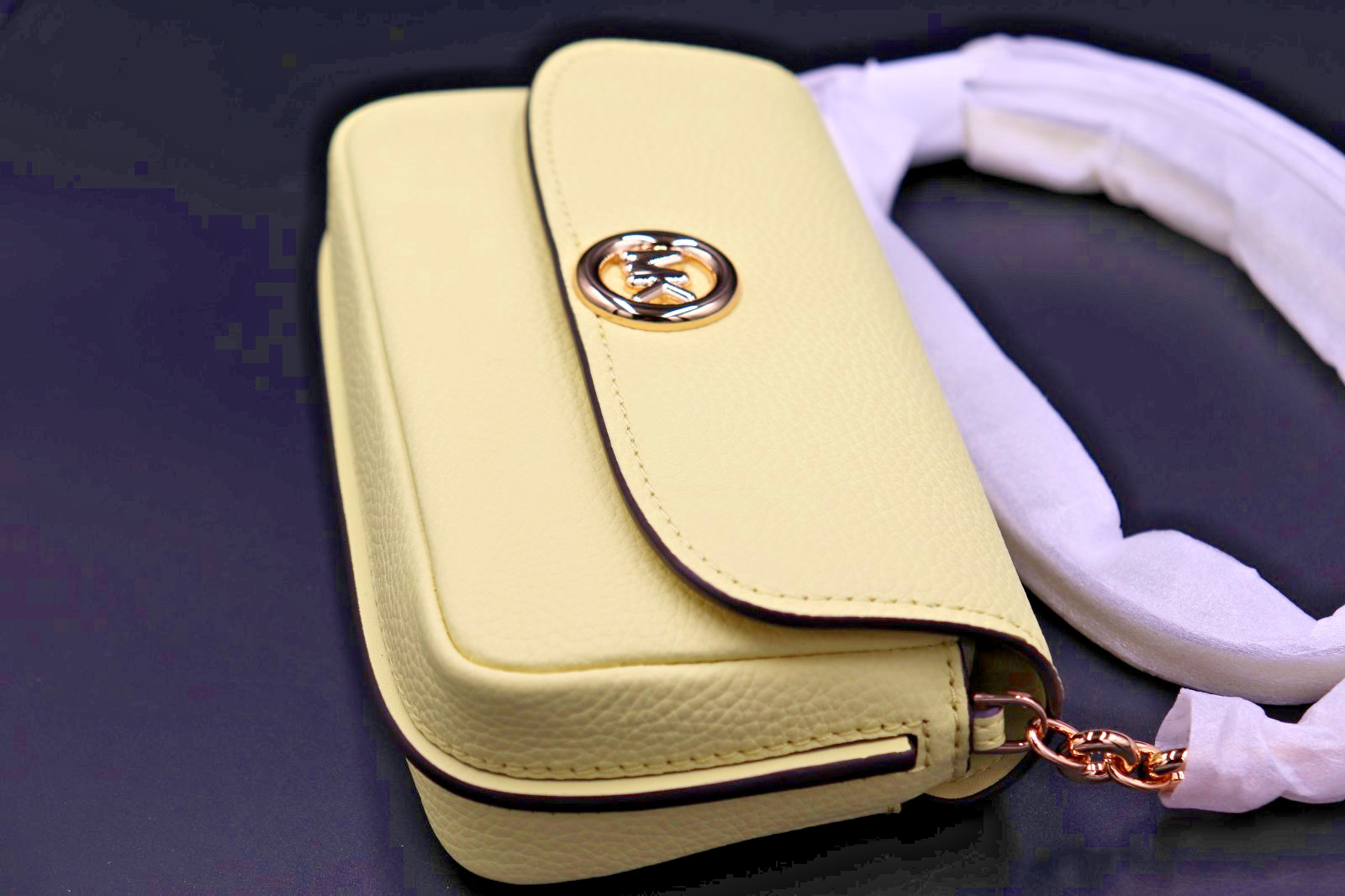 Michael Kors Nolita Small Flap Chain Crossbody Bag – Lemon Color – NWT