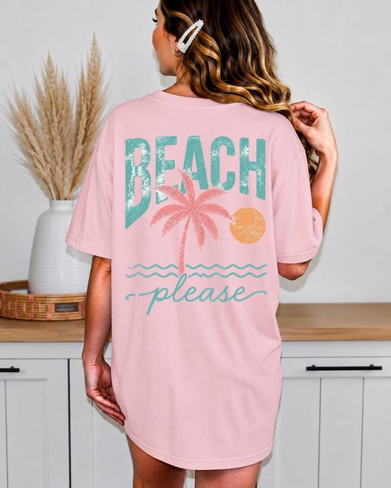Comfort Colors Beach Please T-Shirt, Summer shirt, Trendy Beach Tee for Women