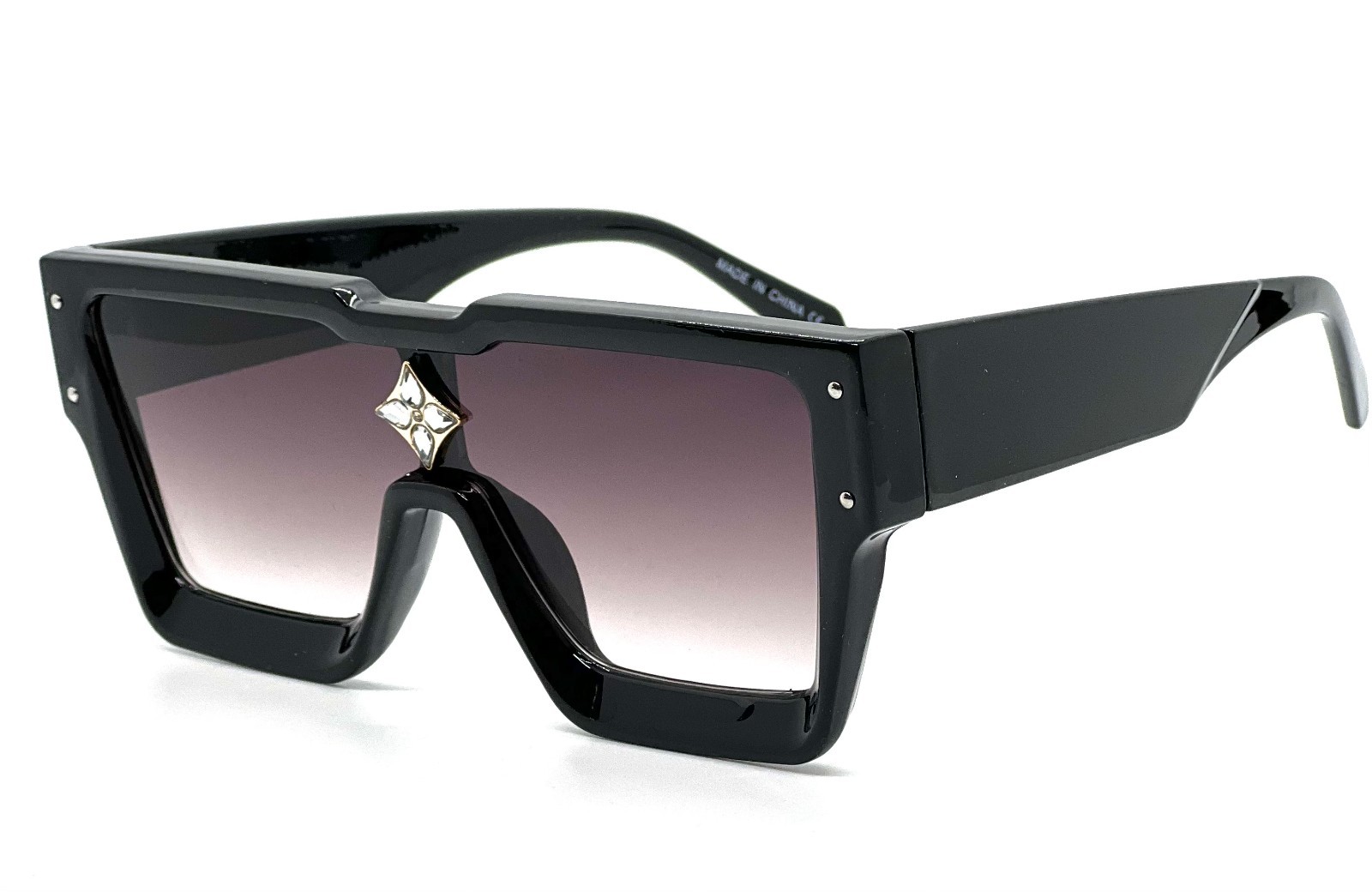 Oversized Classic Elegant Modern Hip Hop Shield SUNGLASSES Large Big Black Frame