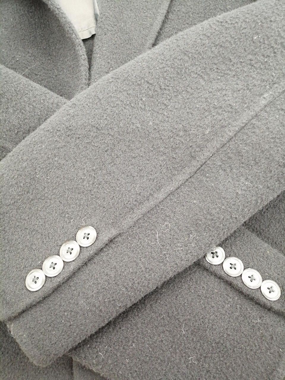 BURBERRYS Wool Cashmere Blend Coat Black LY Used