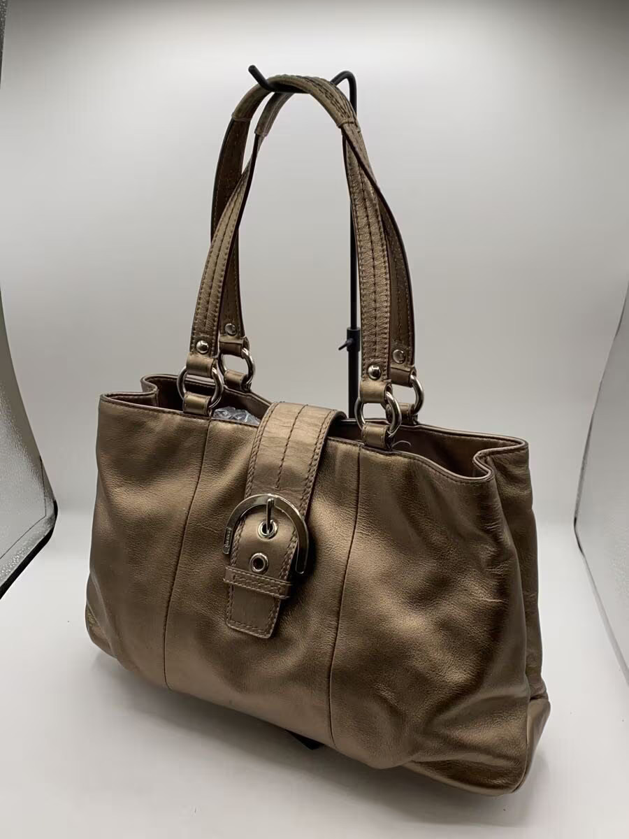 COACH Shoulder Bag Leather GLD N-H1175-F18751