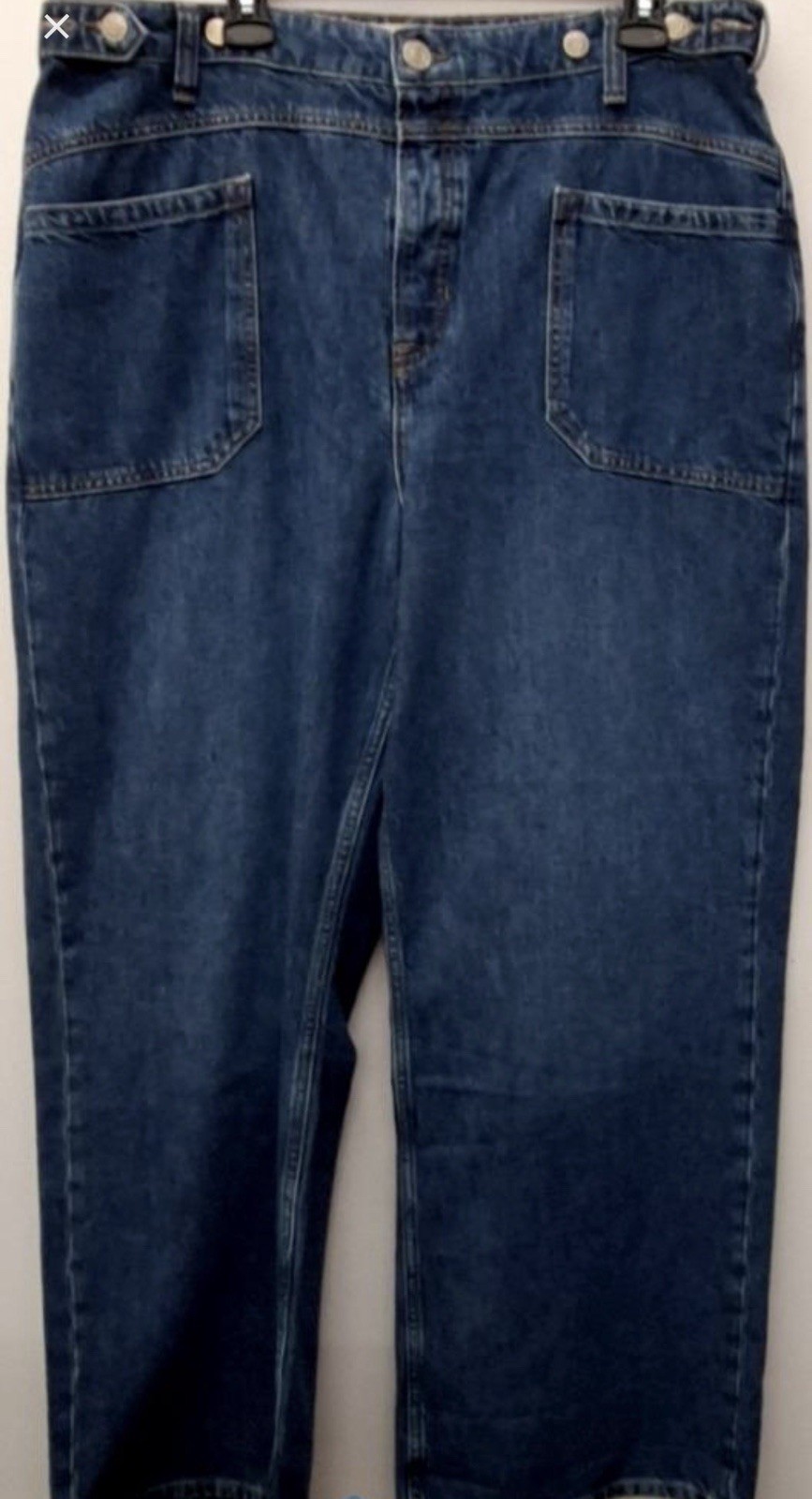 We The Free Women’s Wide-Leg Jeans High Rise Medium Wash Blue Denim 5-Pocket
