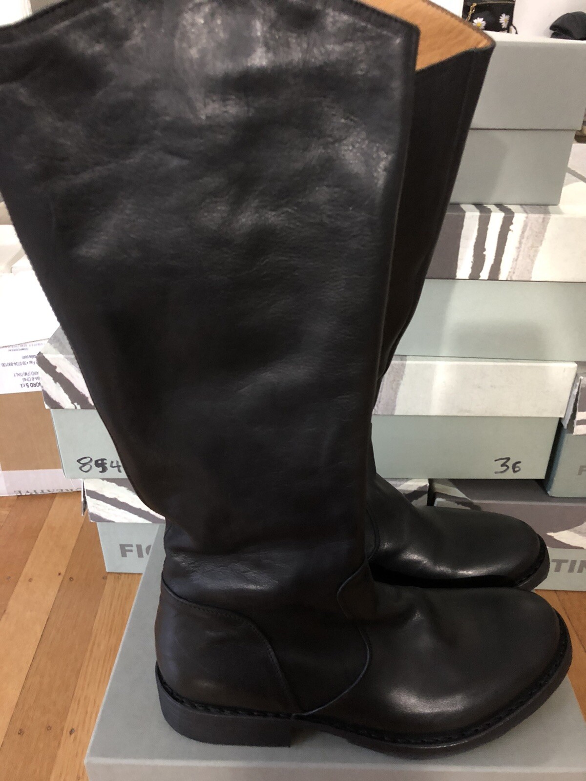 Fiorentini + Baker Ester Black Zip Boots Size 35 US 5 New In Box $540