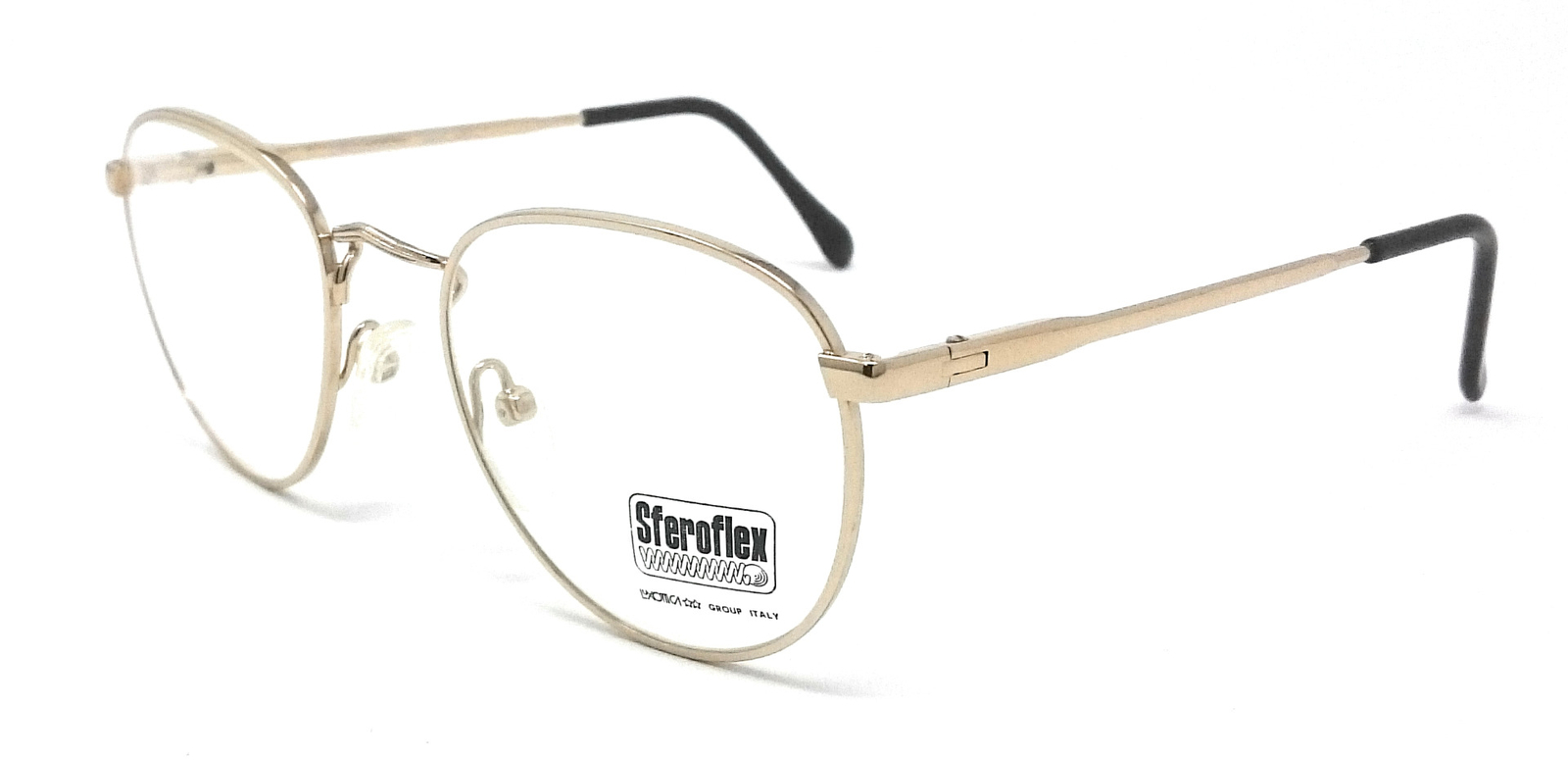 MEN’S WOMEN’S SPFEROFLEX 2004 108 ROUND GOLD EYEGLASSES – VINTAGE 51 GAUGE