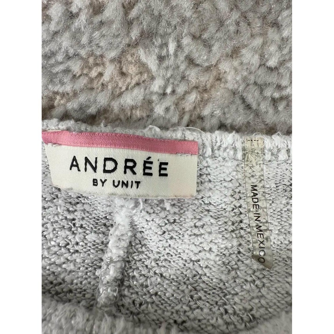 Andree By Unit Size OS Batwing Dolman Knit Sweater Top Gray Short Sleeve Womens