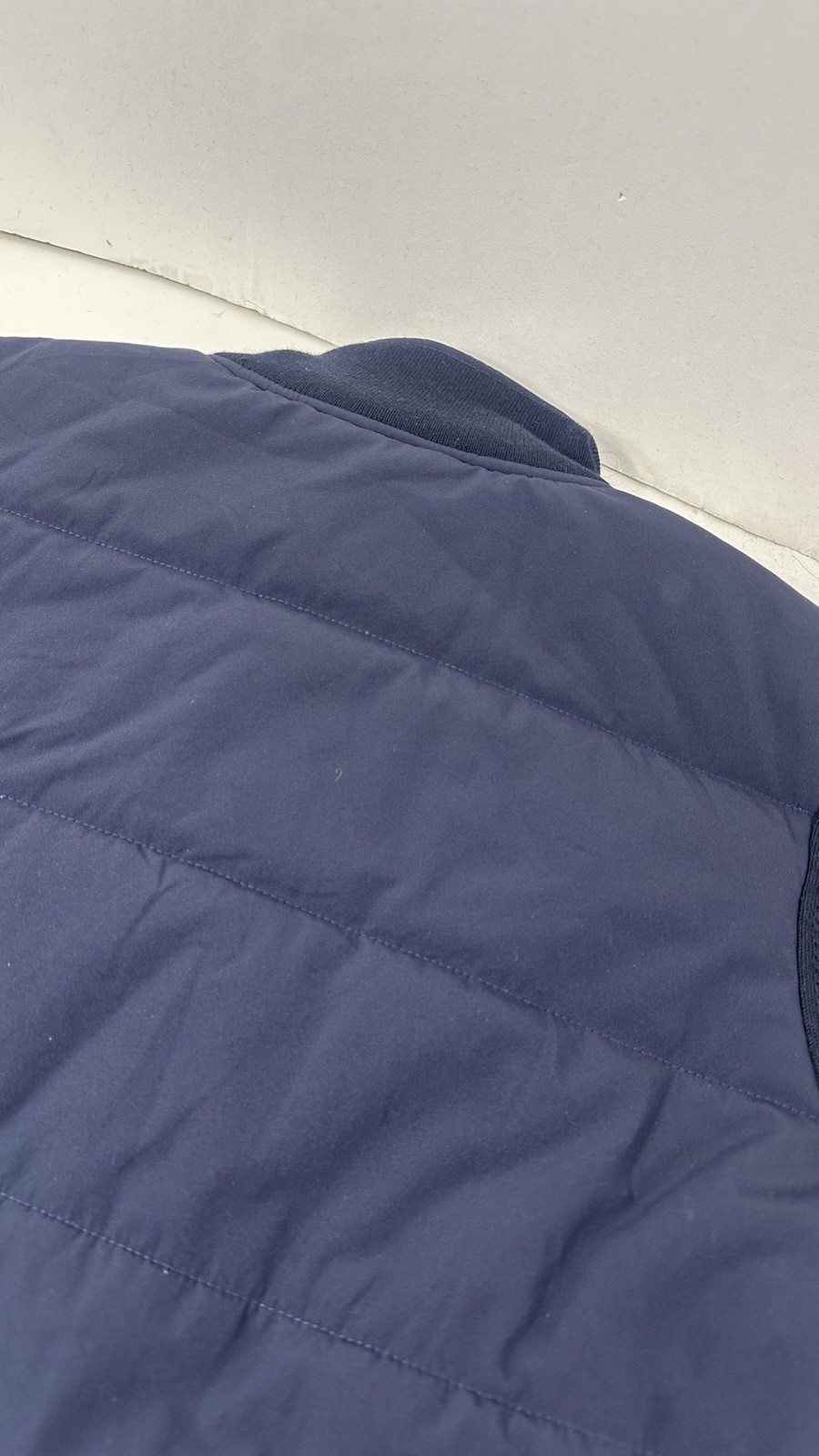 State & Liberty Jacket Size L Blue Navy Hybrid Athletic Merino Wool Sleeves NWT