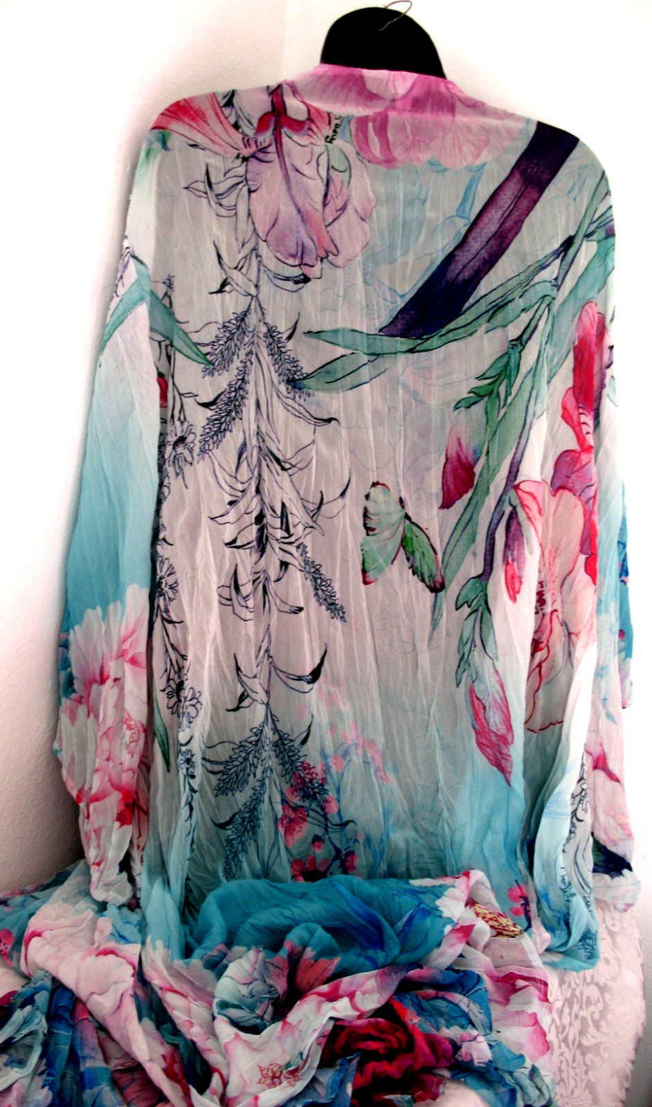 Avenue Brand Shirt Dress Maxi Fushia, Green, Pink Duster Size 30/32