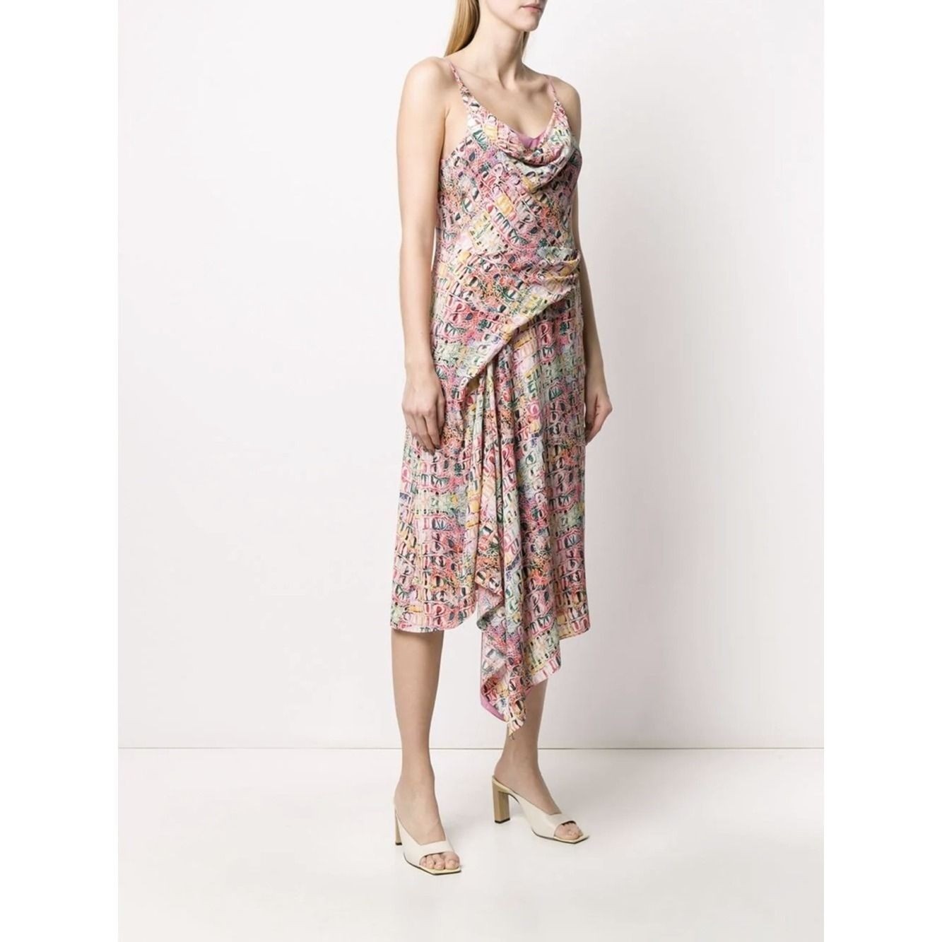 Sies Marjan Farfetch Asymmetrical Draped Dress NWT Size 4 Retail $2500