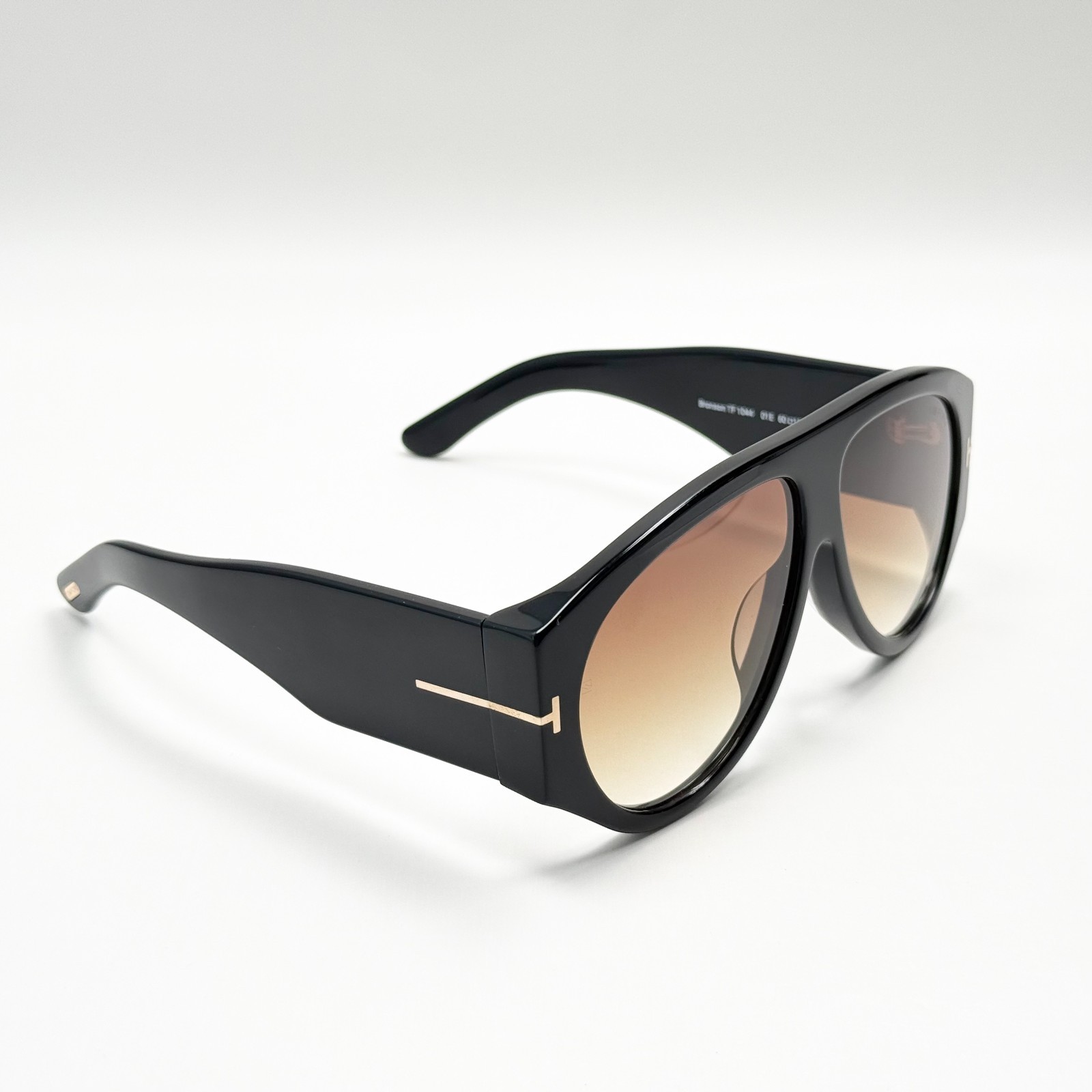 Tom Ford TF1044 Bronson Sunglasses Black Frame Gradient Brown Lens 60-12-140