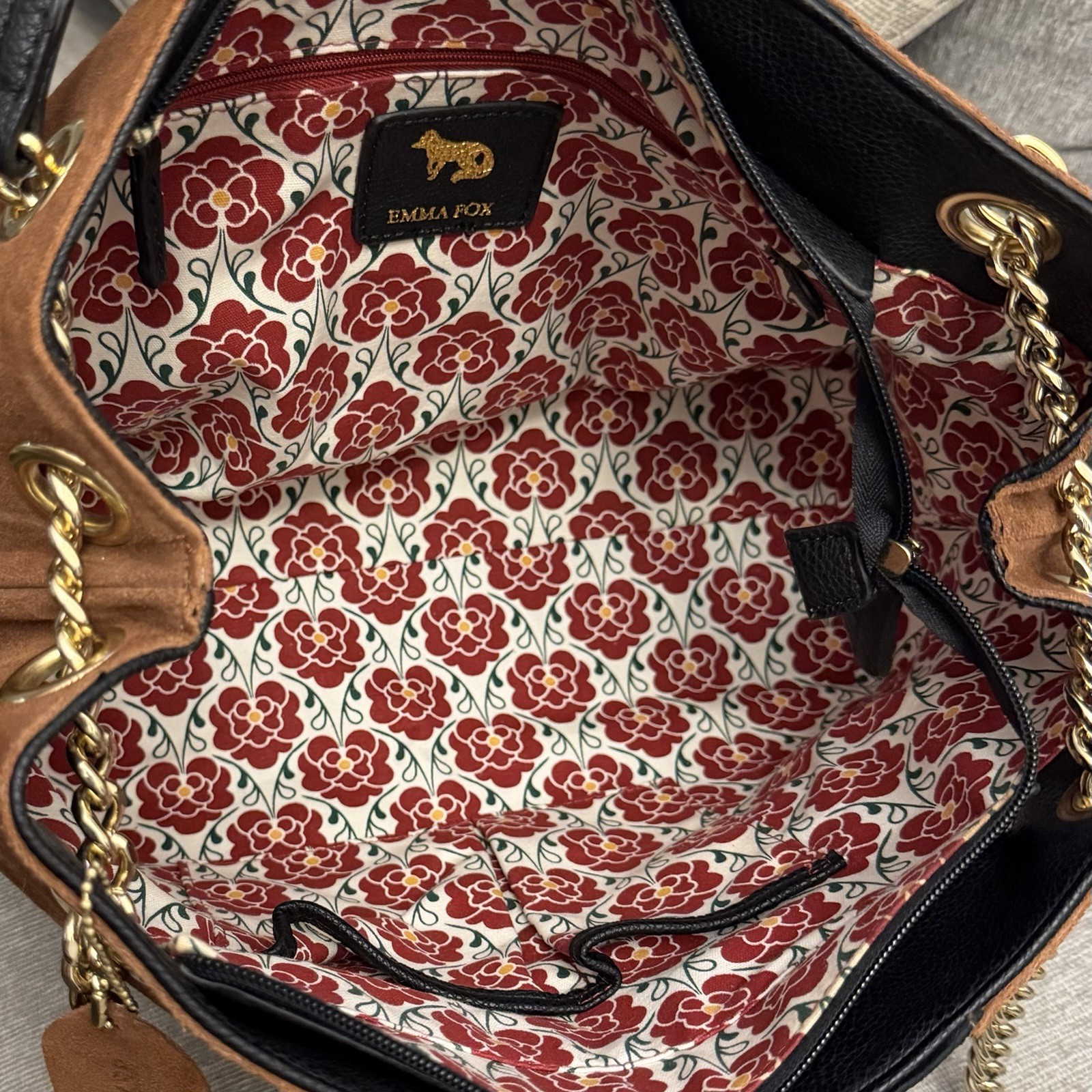 Emma Fox | Gorgeous Patchwork Leather/Suede Shoulder Bag