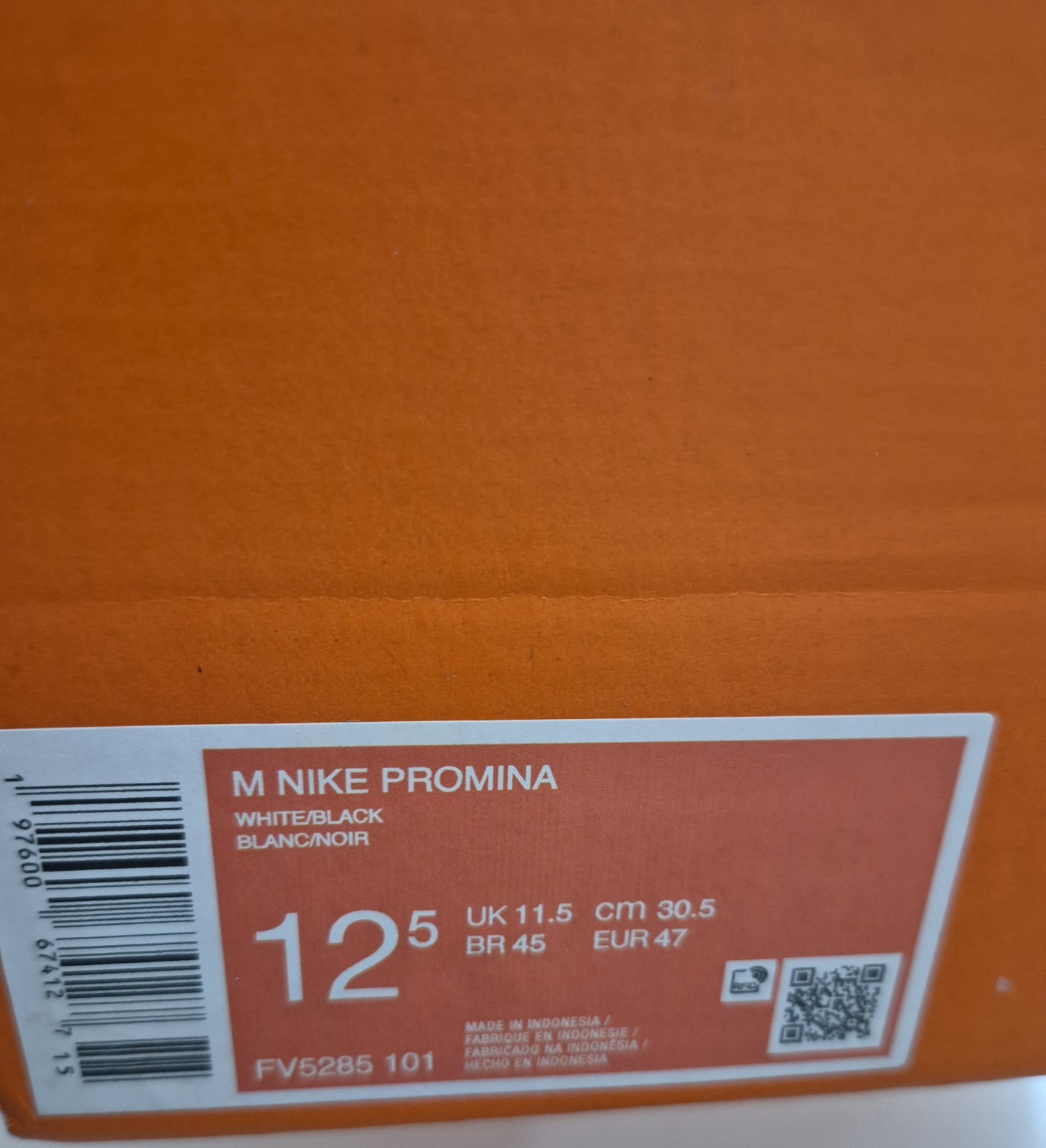 NEW Men’s Size 12.5 Nike Promina Pumice White Black Running Gym Shoes FV5285 101
