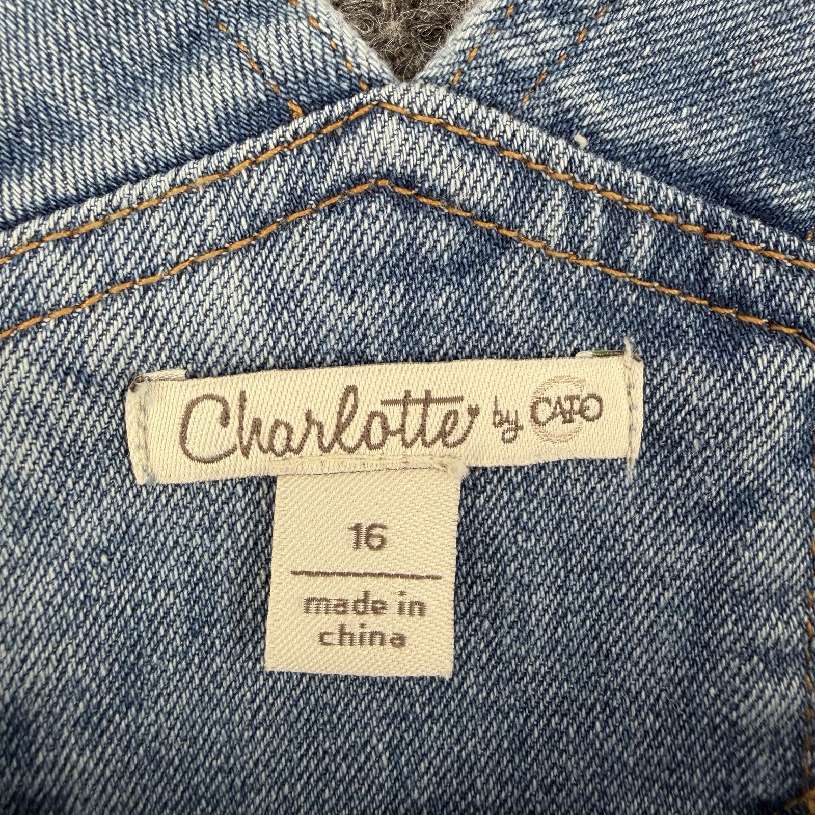 Y2K Charlotte by Cato denim bib overalls straight leg gardening womens 16 XL