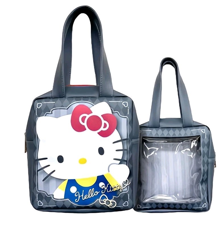 Sanrio HELLO KITTY tote bag with clear window 7.9 × 7.1 × 2.8 inches TOREBA