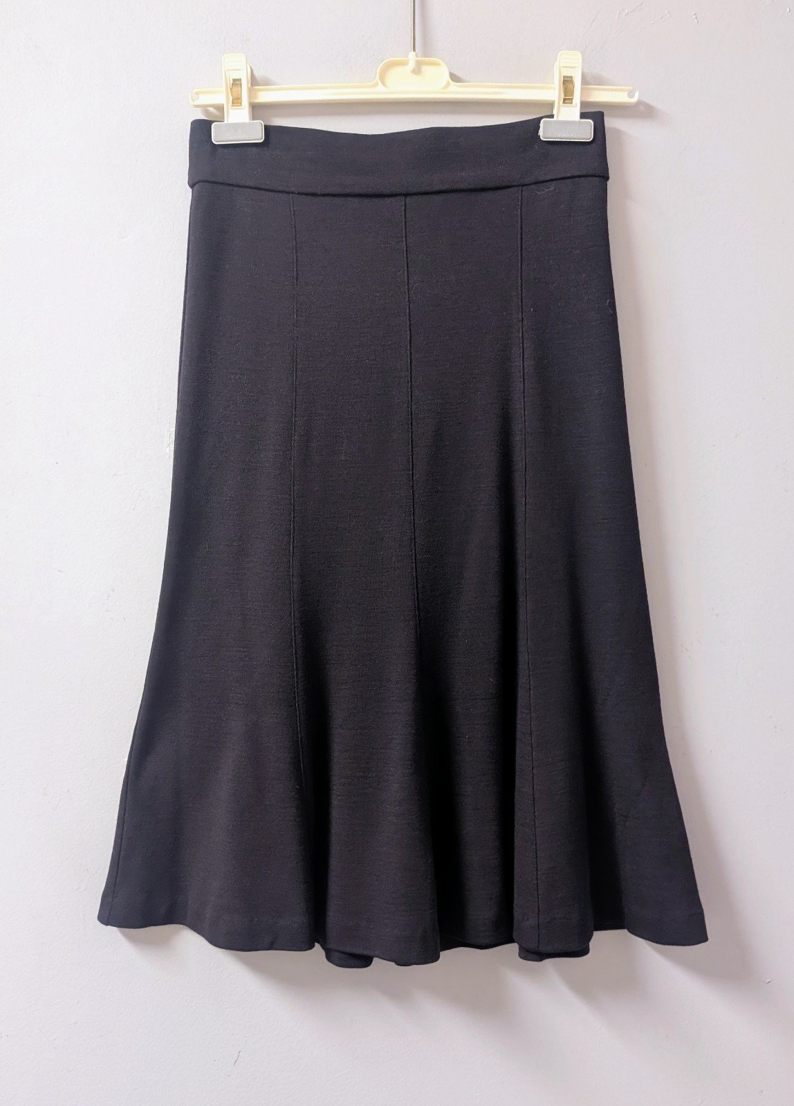 Diane von Furstenberg Purple Brown A-Line Wool Knit Skirt Gored 6