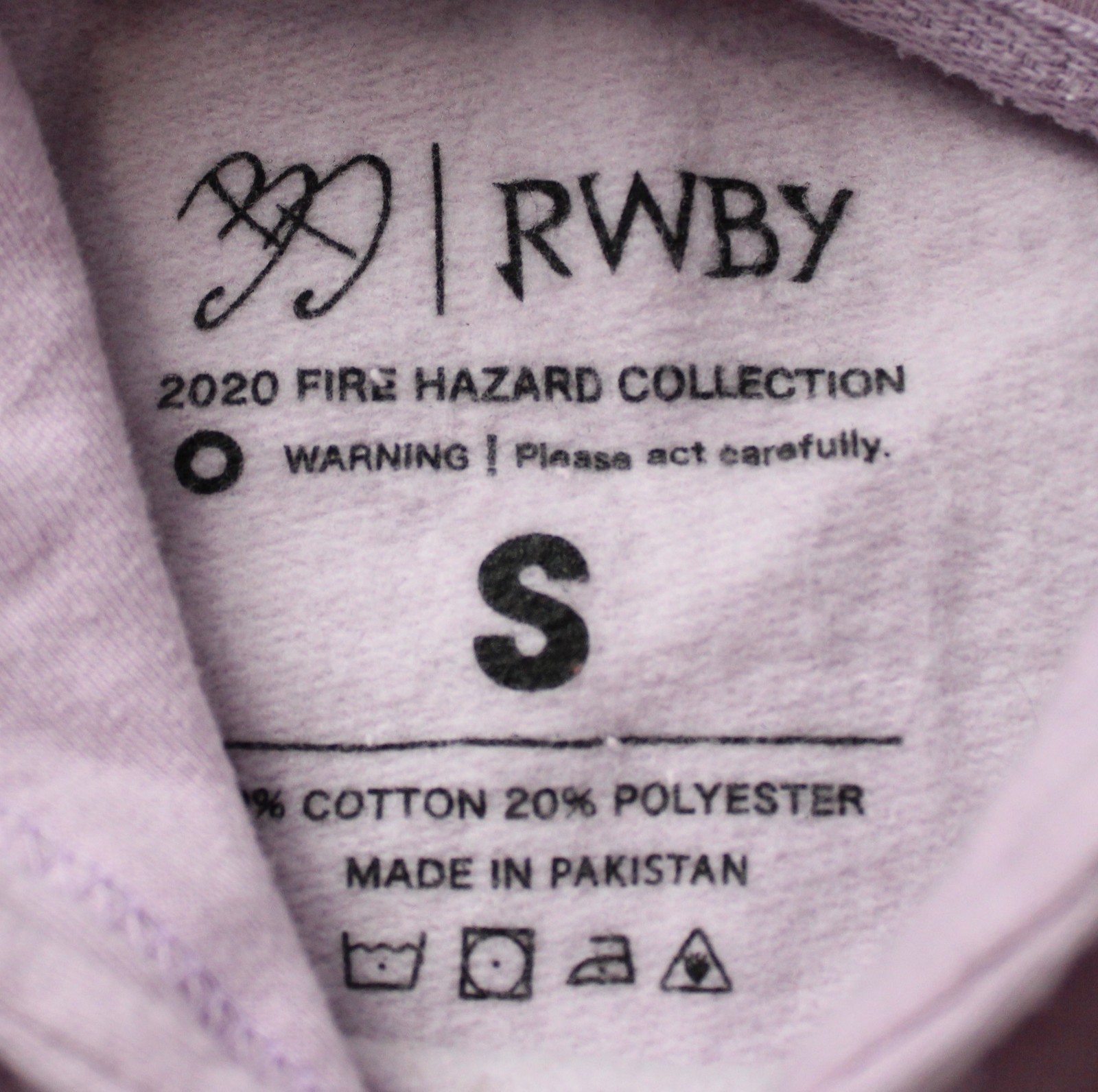 BD x RWBY Women’s Graphic Print Cropped Pullover Hoodie WR4 Purple Small