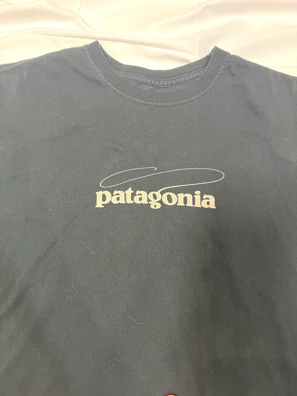 Patagonia Men’s Medium Made in USA Organic Cotton Logo T Shirt Black