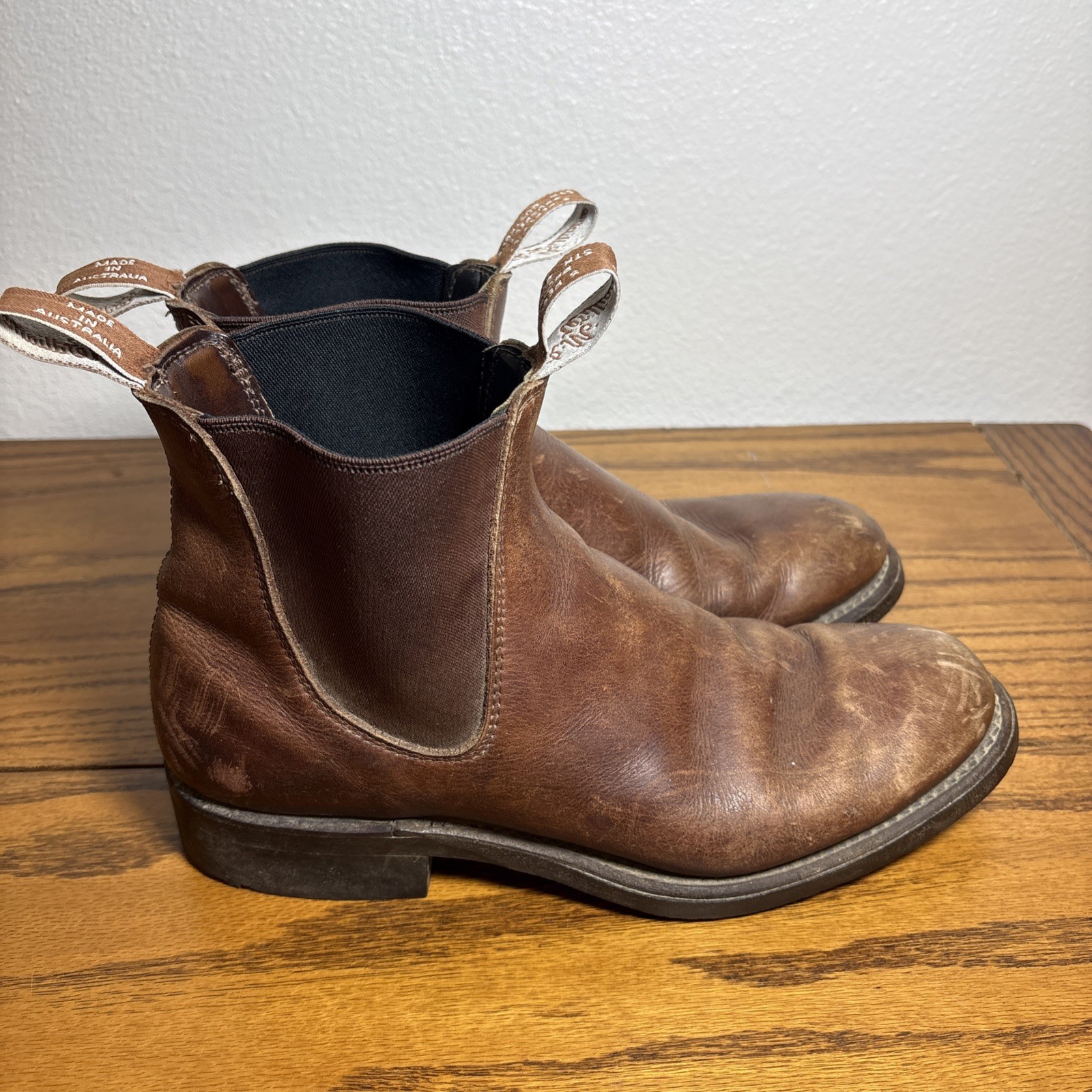R.M. Williams Chelsea Brown Leather Pull On Boots Men’s Size US 9 / UK 8
