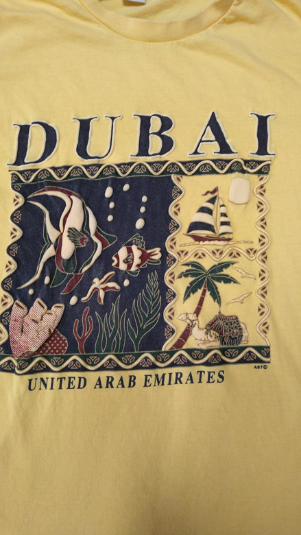 DUBAI UNITED ARAB EMIRATES AST T-Shirt Women’s Lrg Yellow