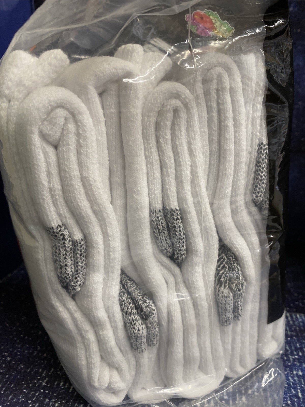 10 Pairs Mens Socks White Mid Calf Tube Socks 6-12 Fruit of the Loom Work Gear